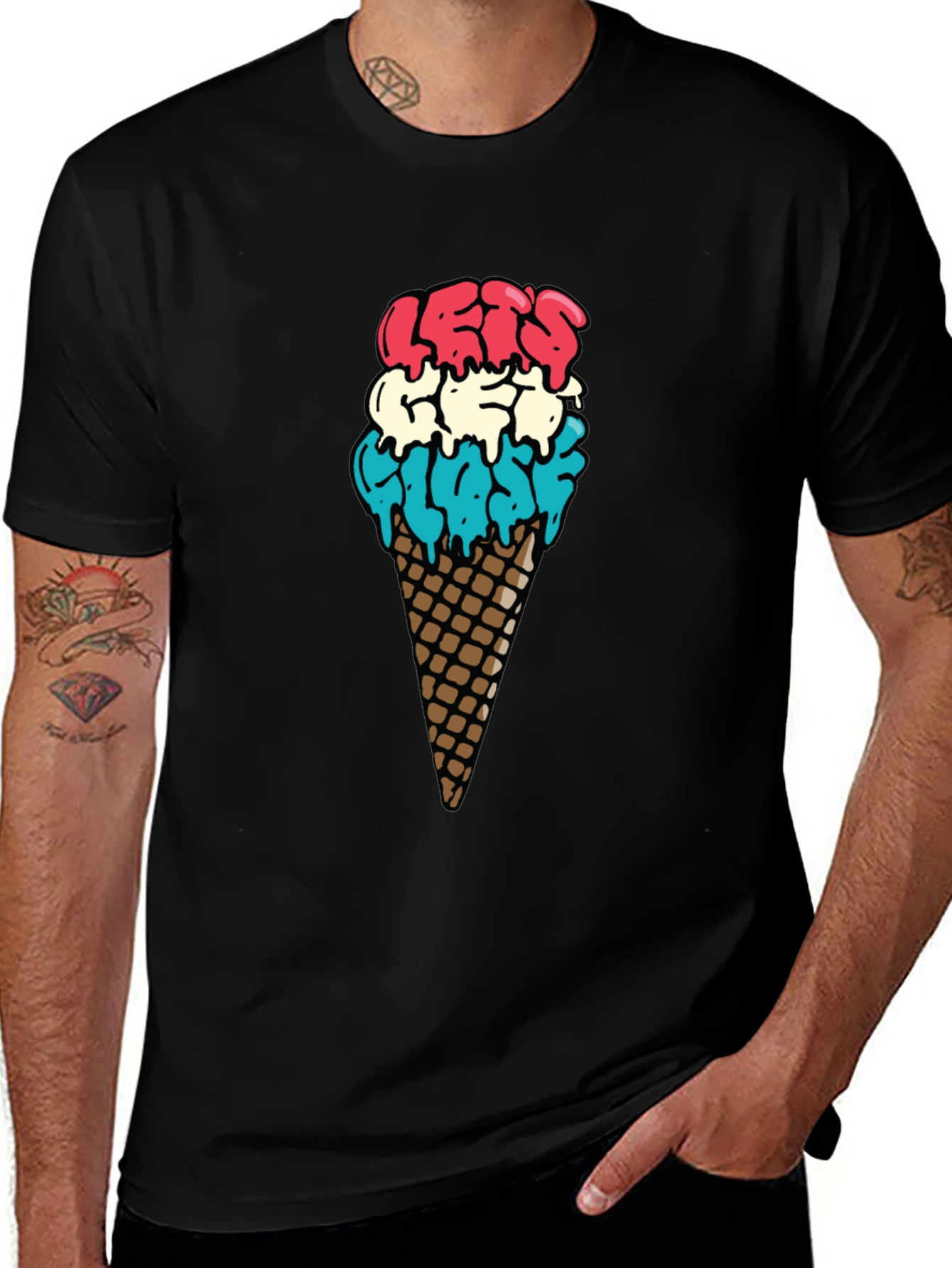 Lets Get Wasted Ice Cream Cone Graphic Tee