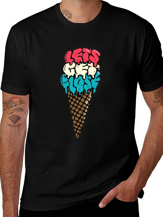 Lets Get Wasted Ice Cream Cone Graphic Tee