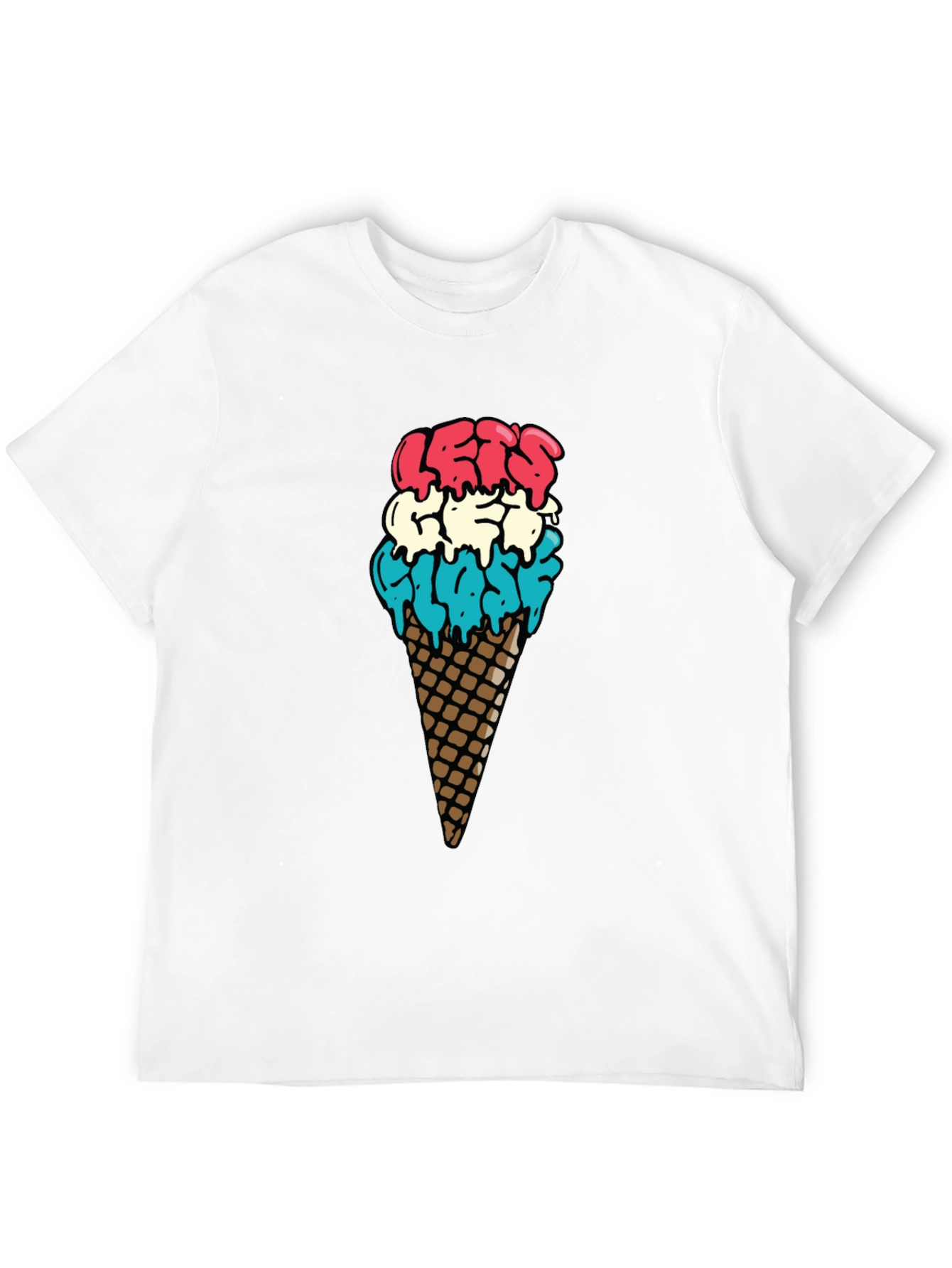 Lets Get Wasted Ice Cream Cone Graphic Tee