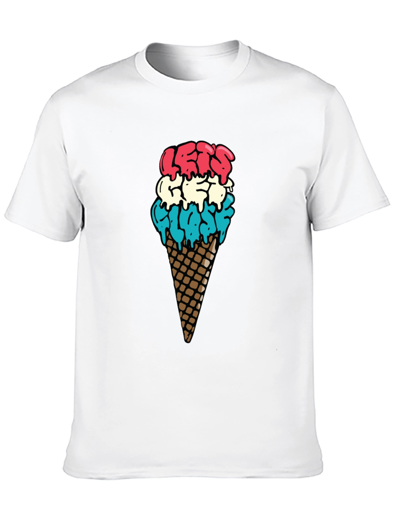 Lets Get Wasted Ice Cream Cone Graphic Tee