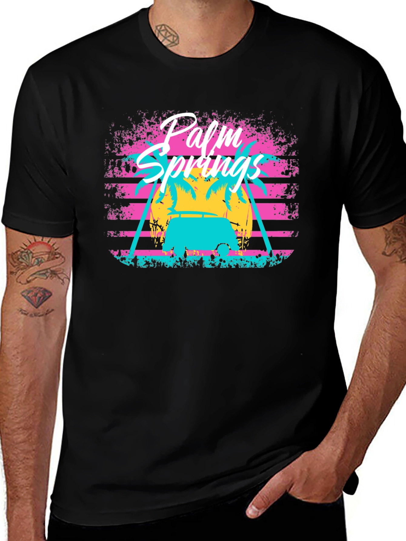 Palm Springs Retro Graphic Tee - Vacation Vibes