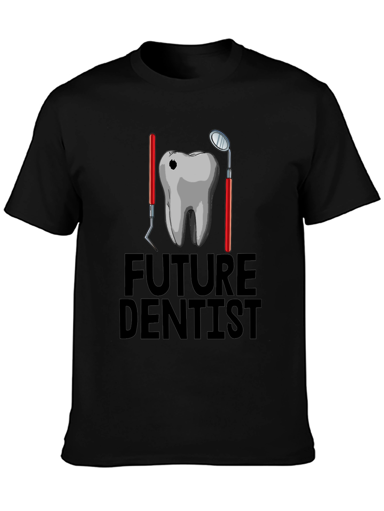 Future Dentist Graphic T-Shirt - Black