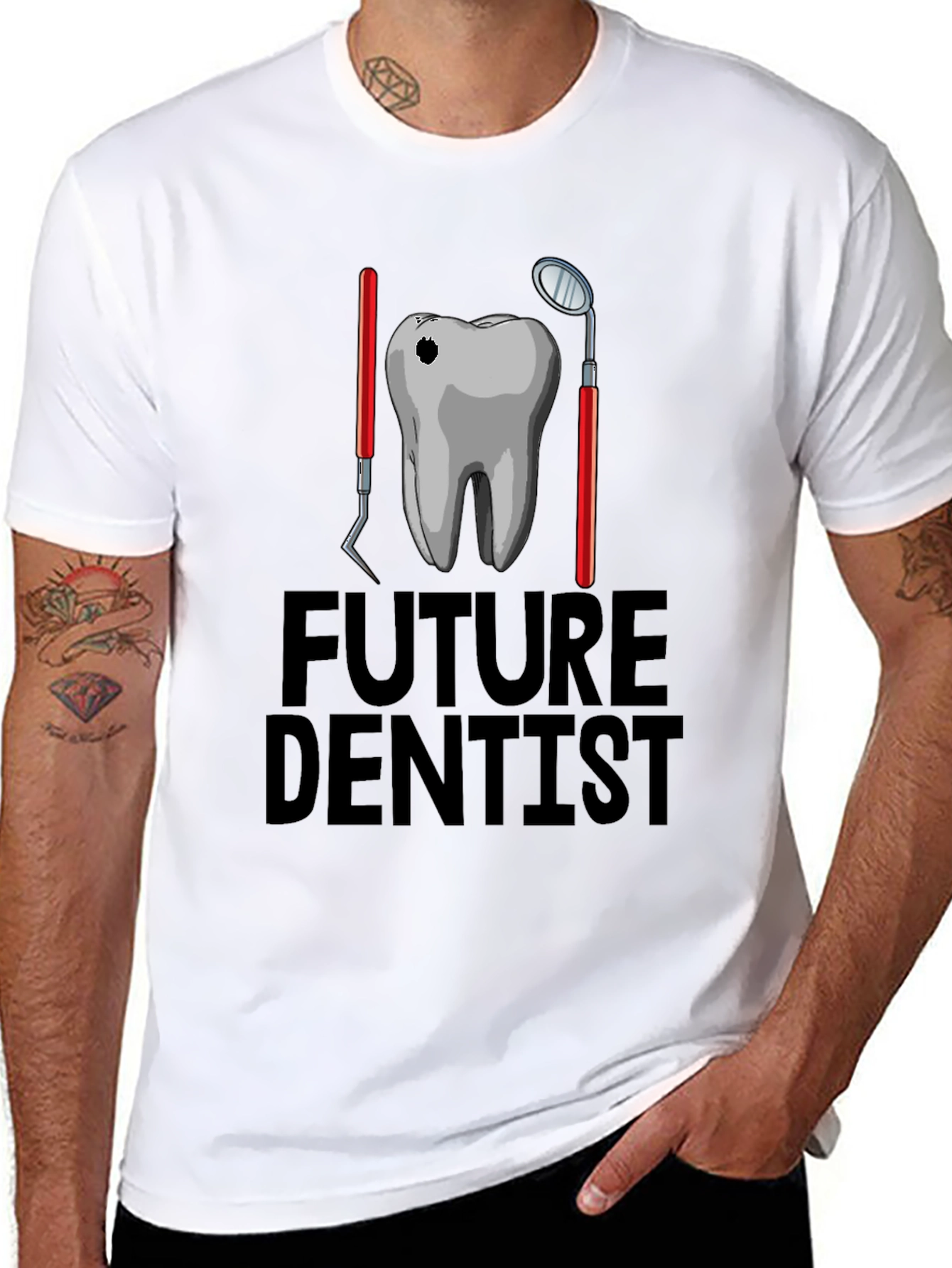 Future Dentist Graphic T-Shirt - Black