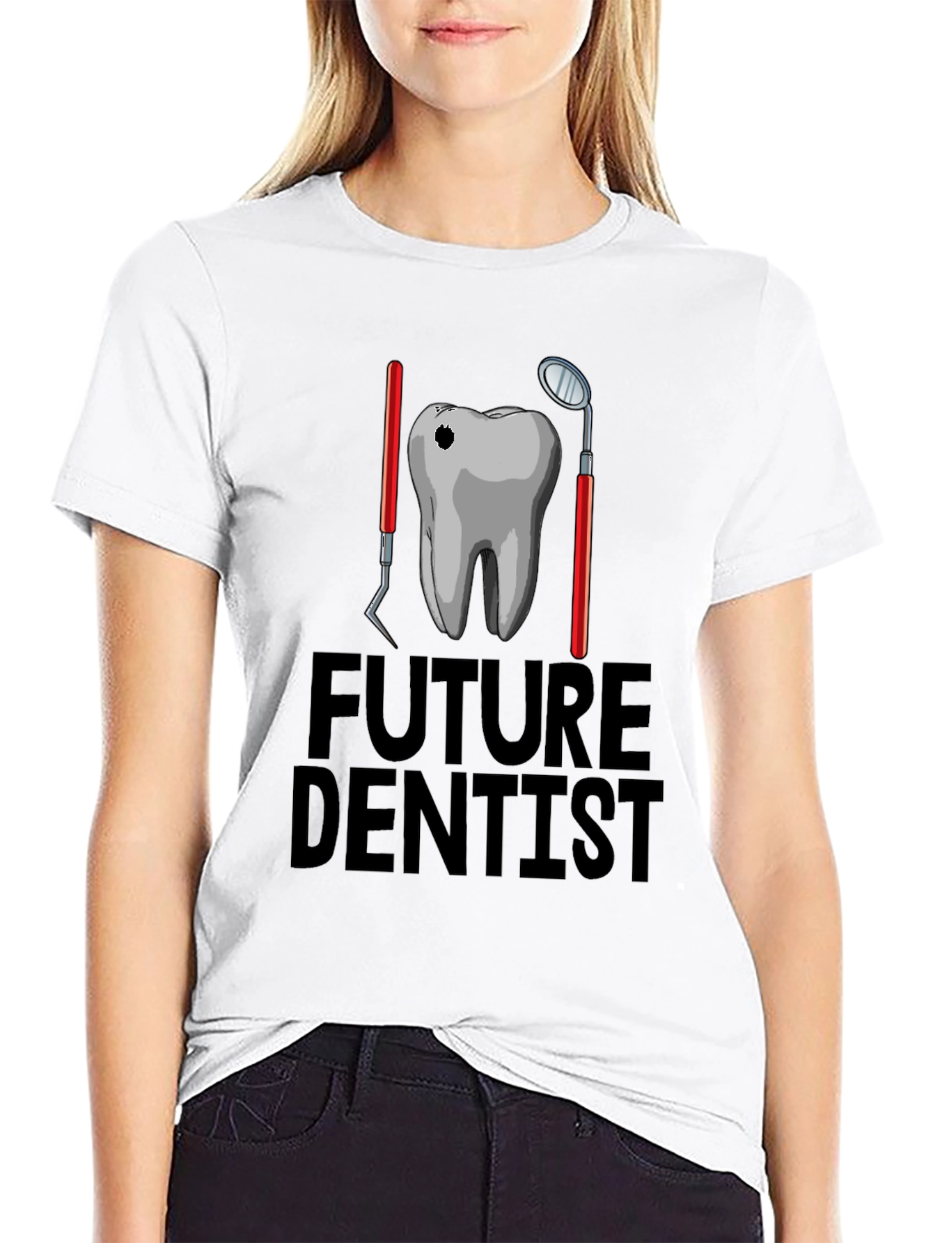 Future Dentist Graphic T-Shirt - Black