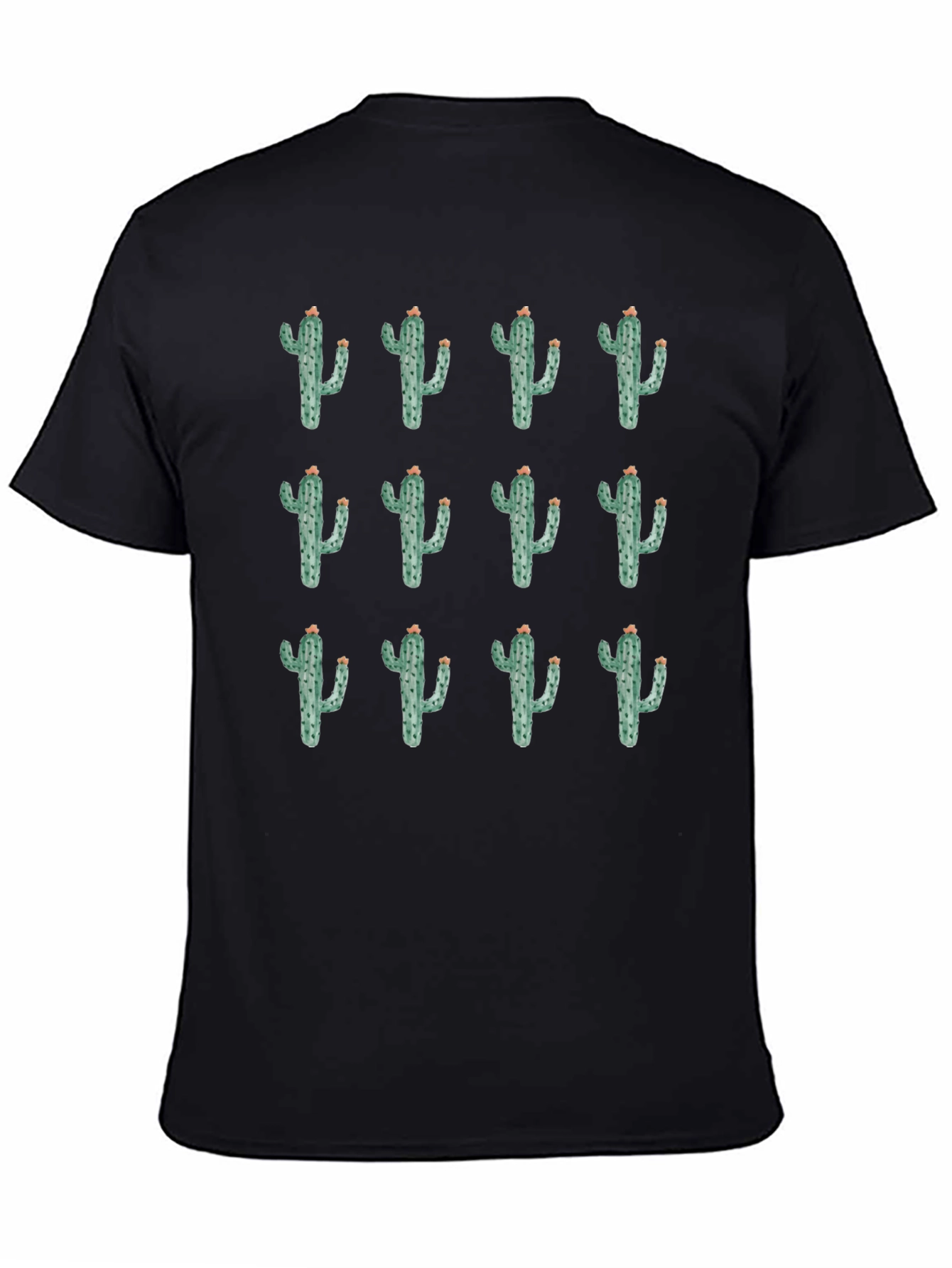 Cactus Print Crew Neck T-Shirt
