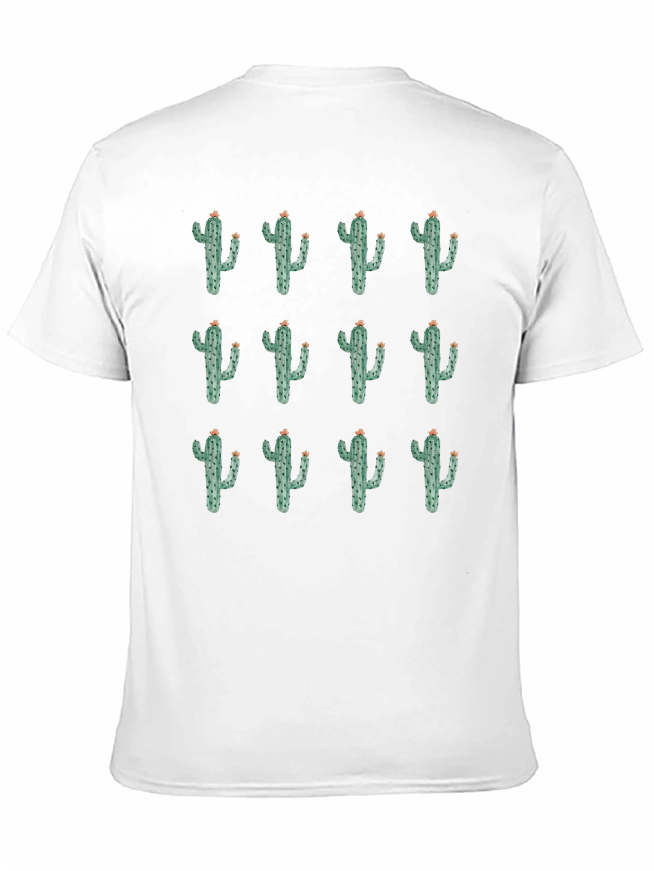 Cactus Print Crew Neck T-Shirt