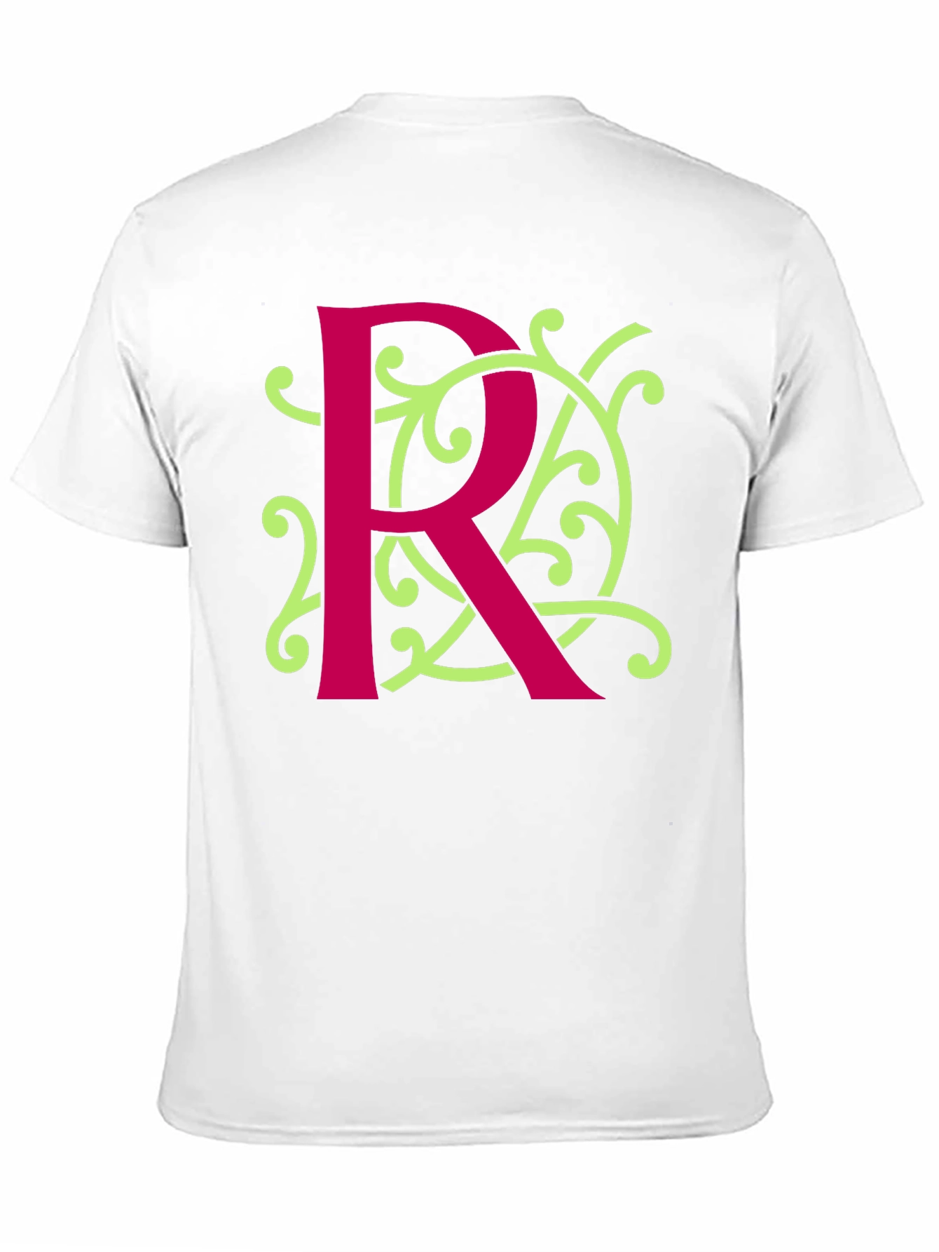 Monogram R Graphic Tee - Black Cotton Blend