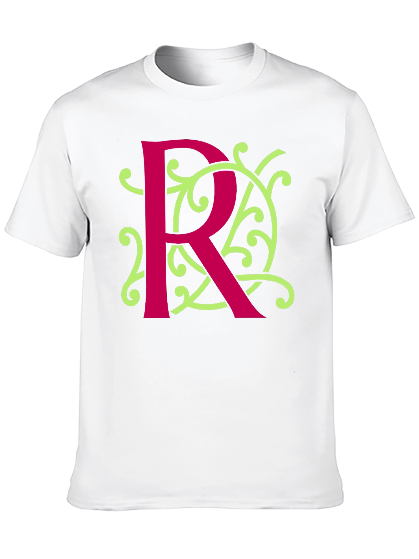 Monogram R Graphic Tee - Black Cotton Blend