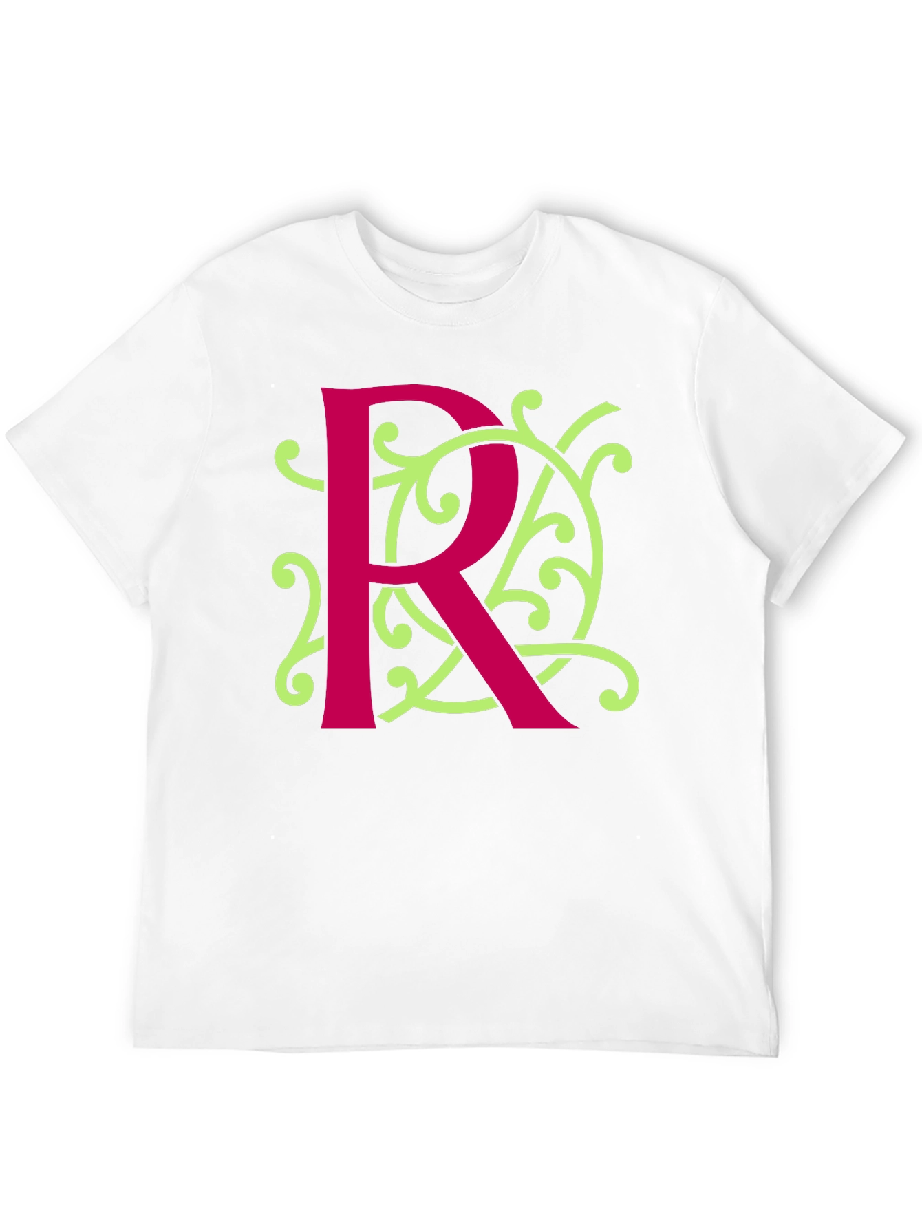 Monogram R Graphic Tee - Black Cotton Blend