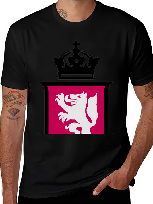 Lion Rampant Crown Black T-Shirt