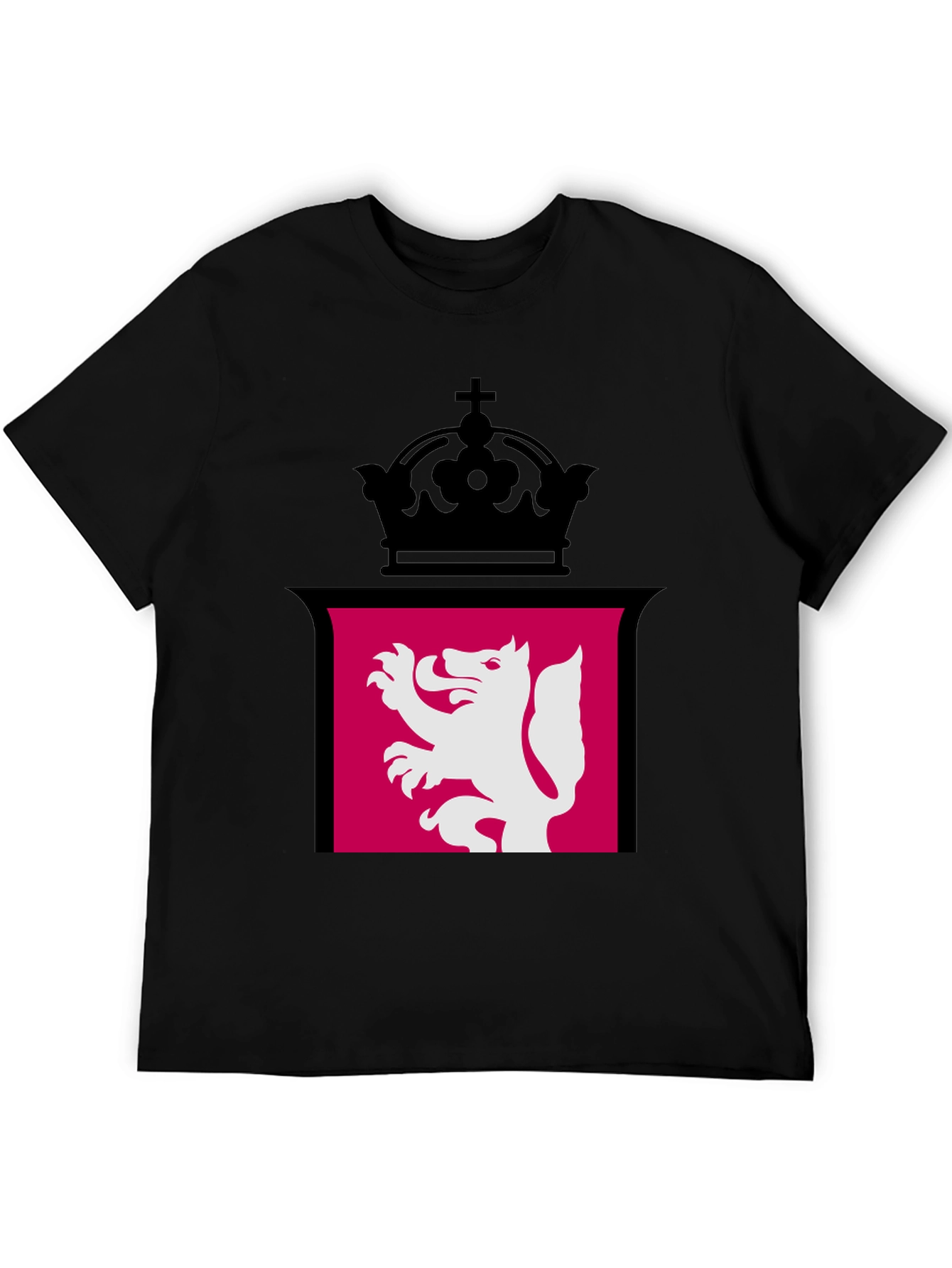 Lion Rampant Crown Black T-Shirt
