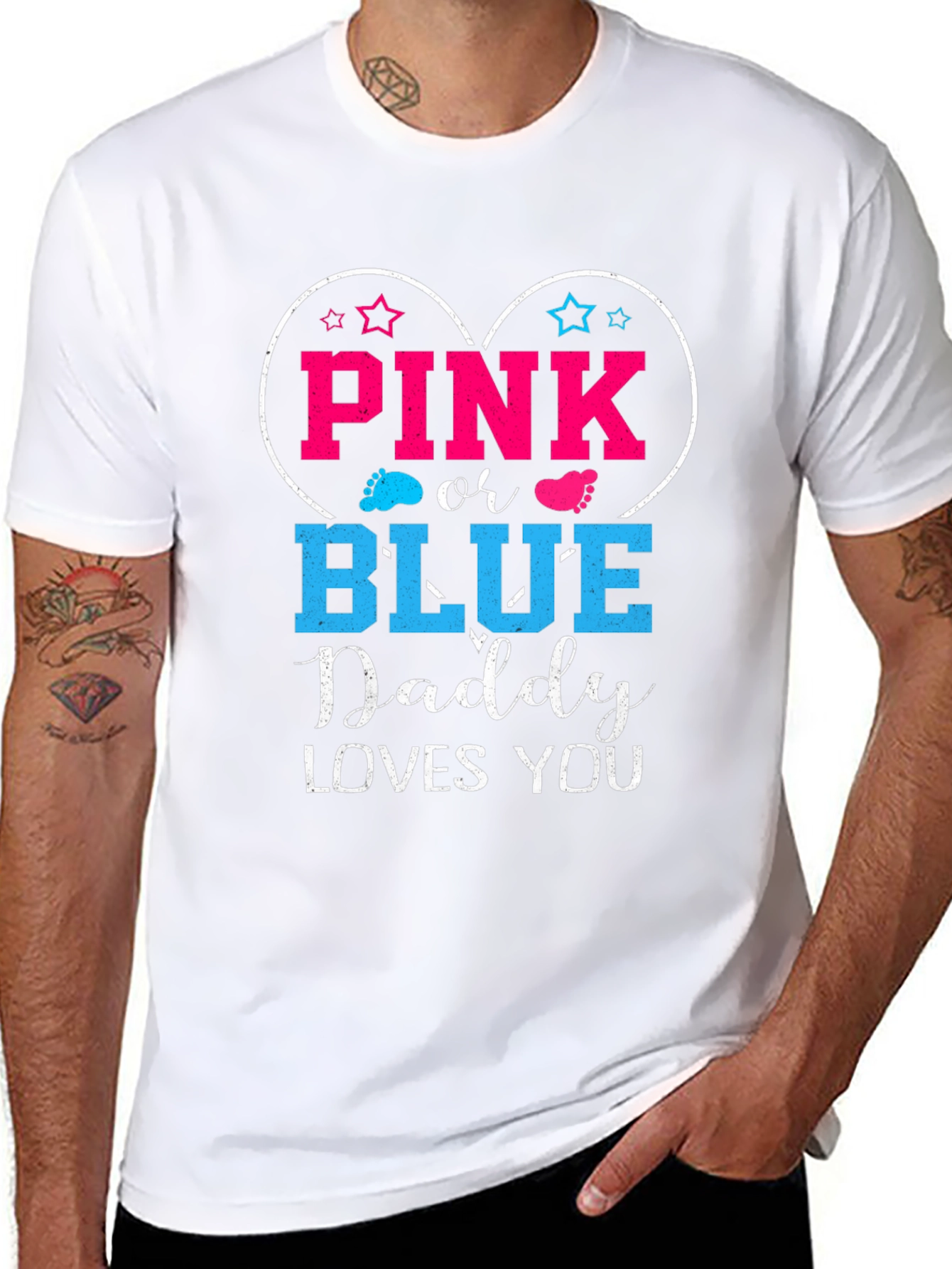 Pink or Blue Daddy Loves You T-Shirt