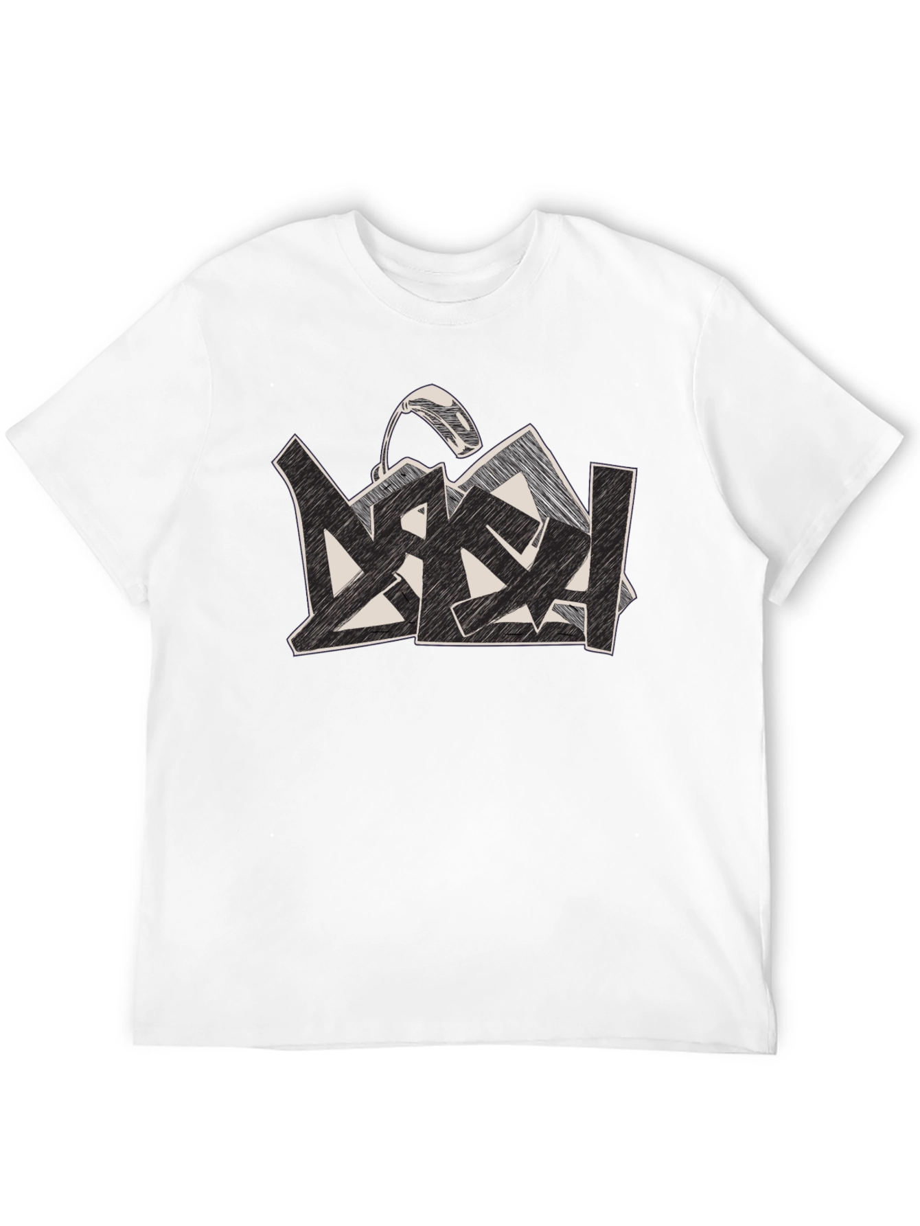 Black Graphic Print T-Shirt - Modern Urban Style