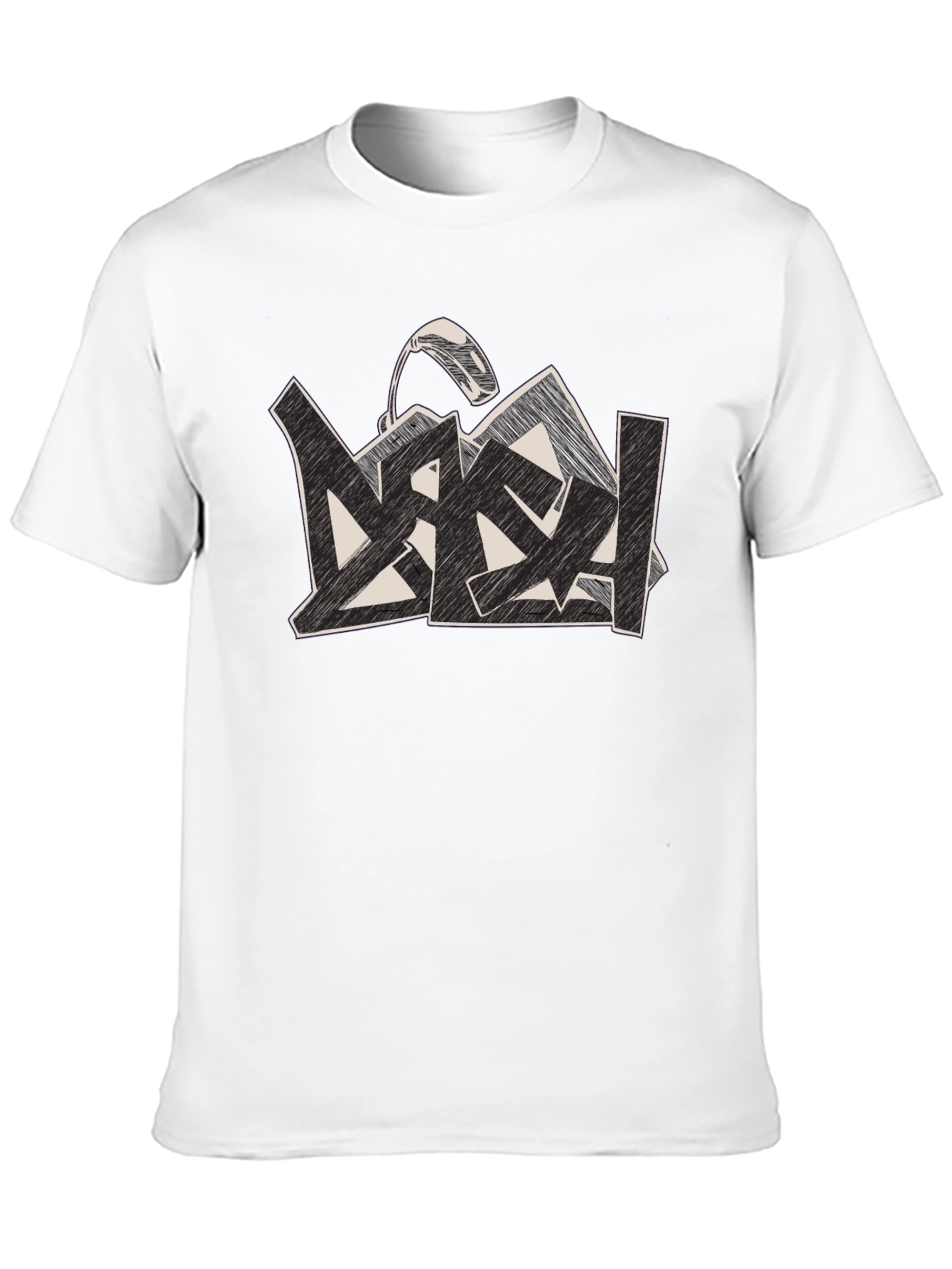 Black Graphic Print T-Shirt - Modern Urban Style