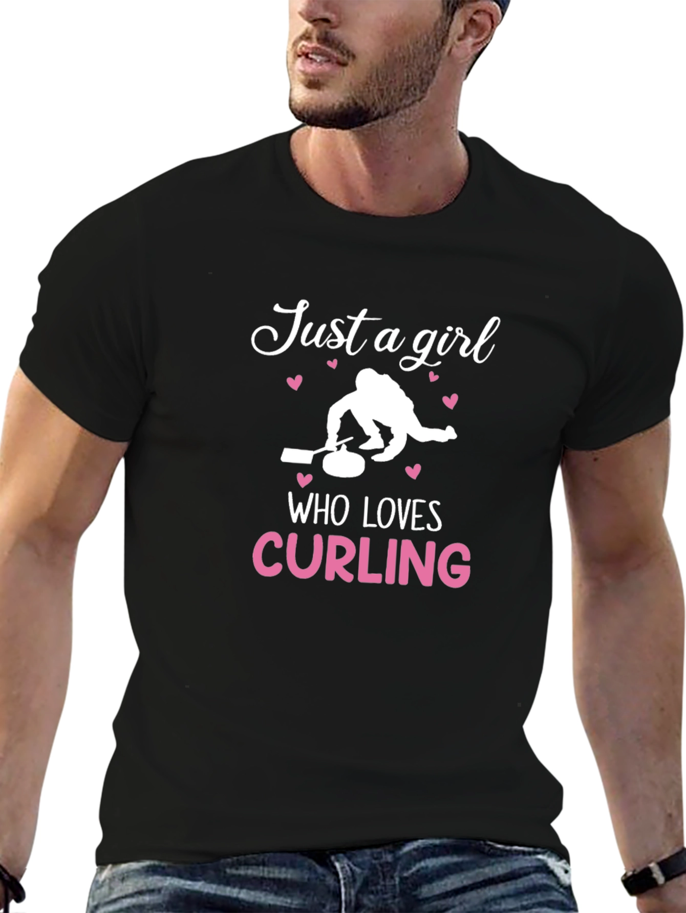 Just a Girl Who Loves Curling T-Shirt