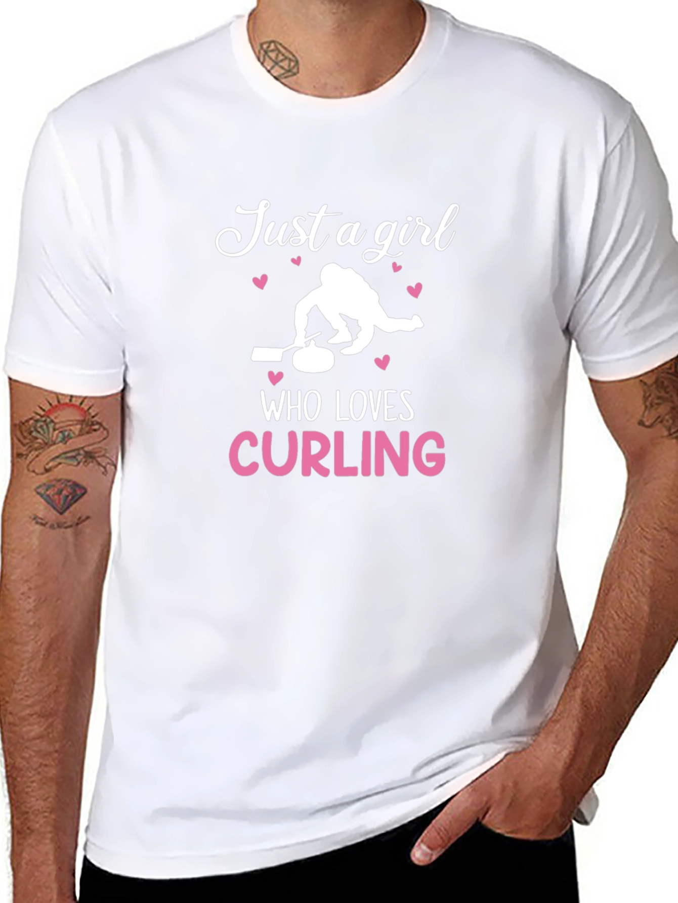 Just a Girl Who Loves Curling T-Shirt