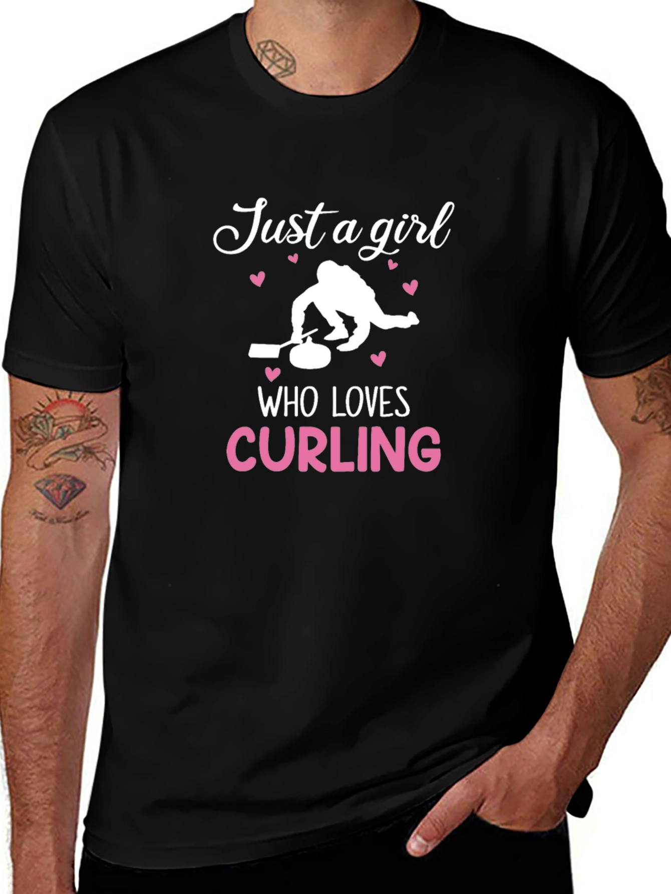 Just a Girl Who Loves Curling T-Shirt