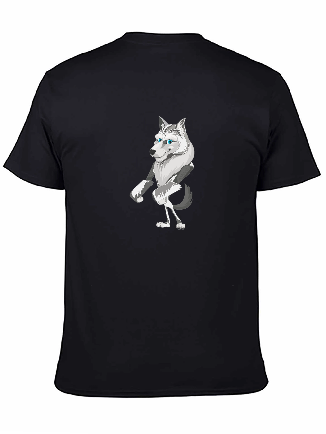 Cartoon Wolf Graphic Tee - Cool Animal Design