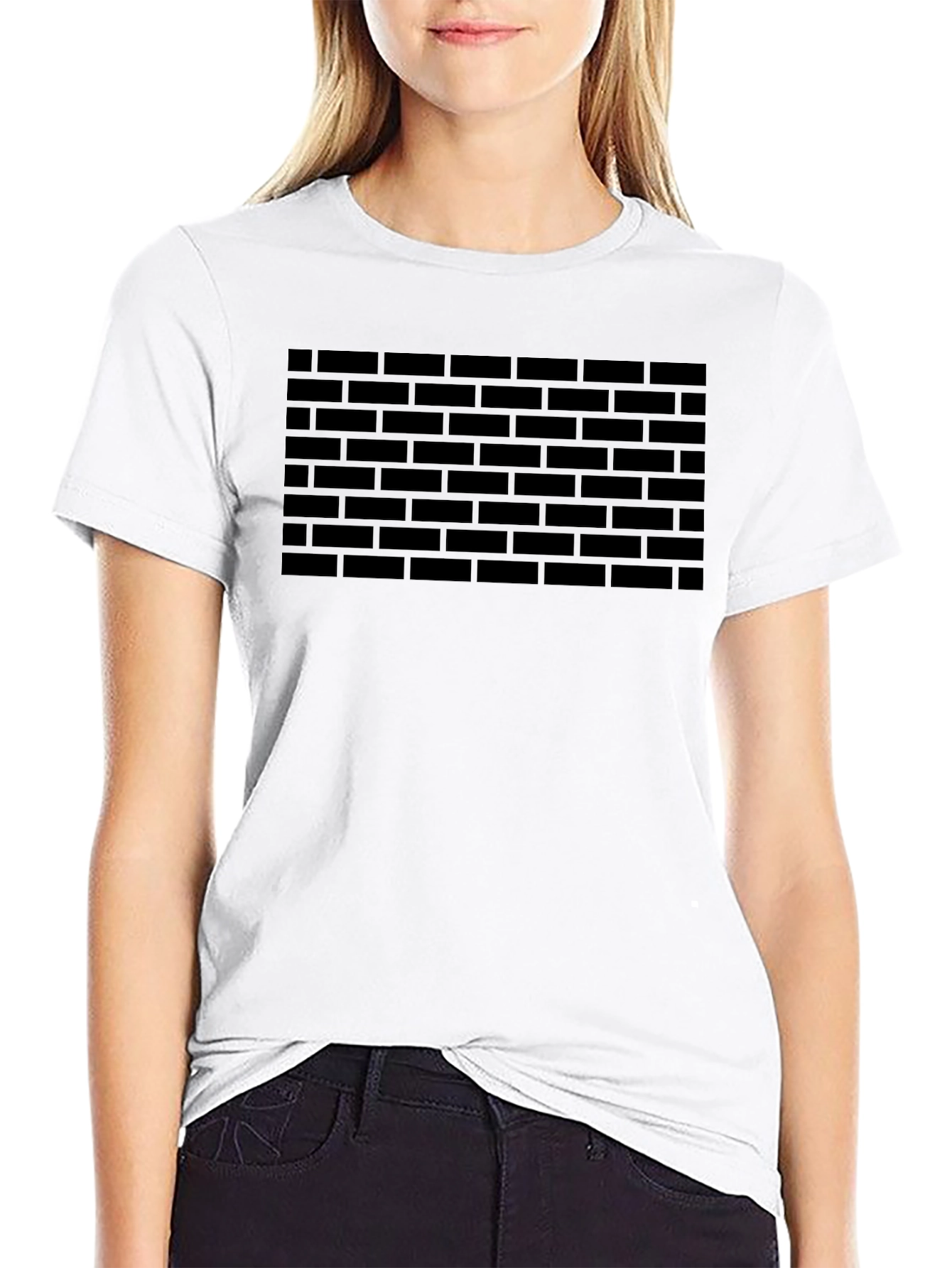 Brick Wall Graphic T-Shirt - Black