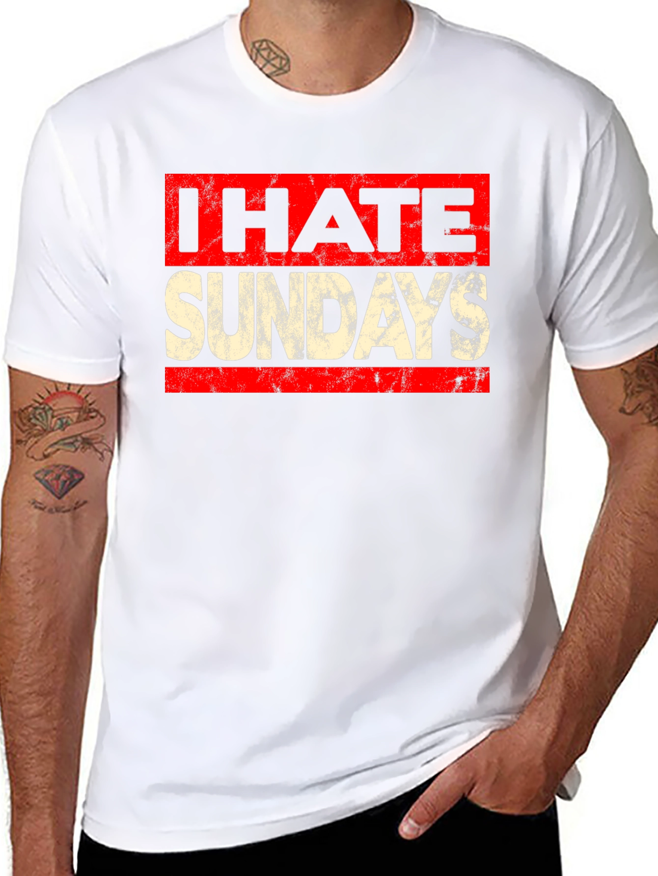I Hate Sundays Graphic Tee - Funny Weekend T-Shirt