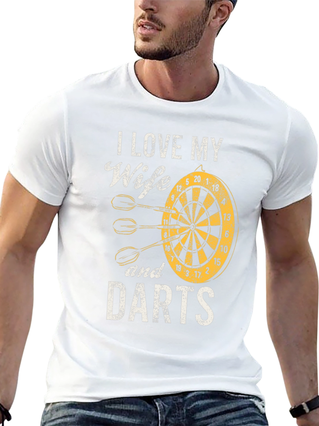 I Love My Wife and Darts Graphic Tee