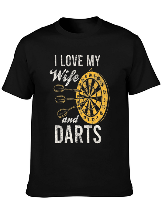 I Love My Wife and Darts Graphic Tee