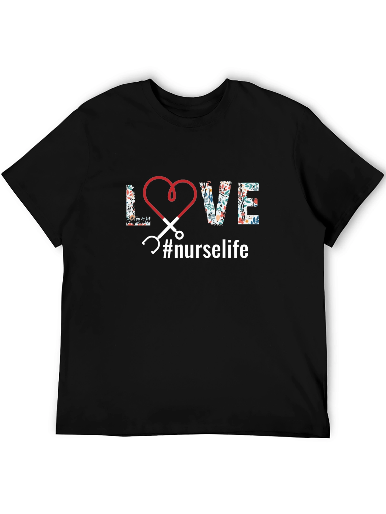 Nurse Life T-Shirt - Heart Stethoscope Design