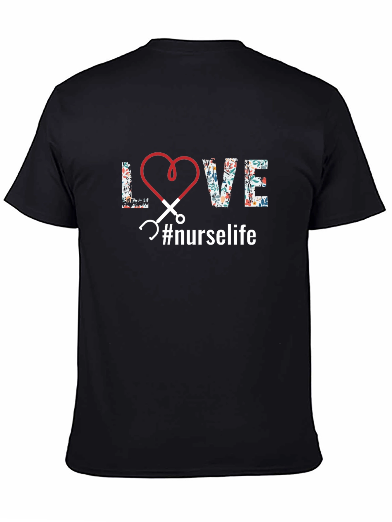 Nurse Life T-Shirt - Heart Stethoscope Design