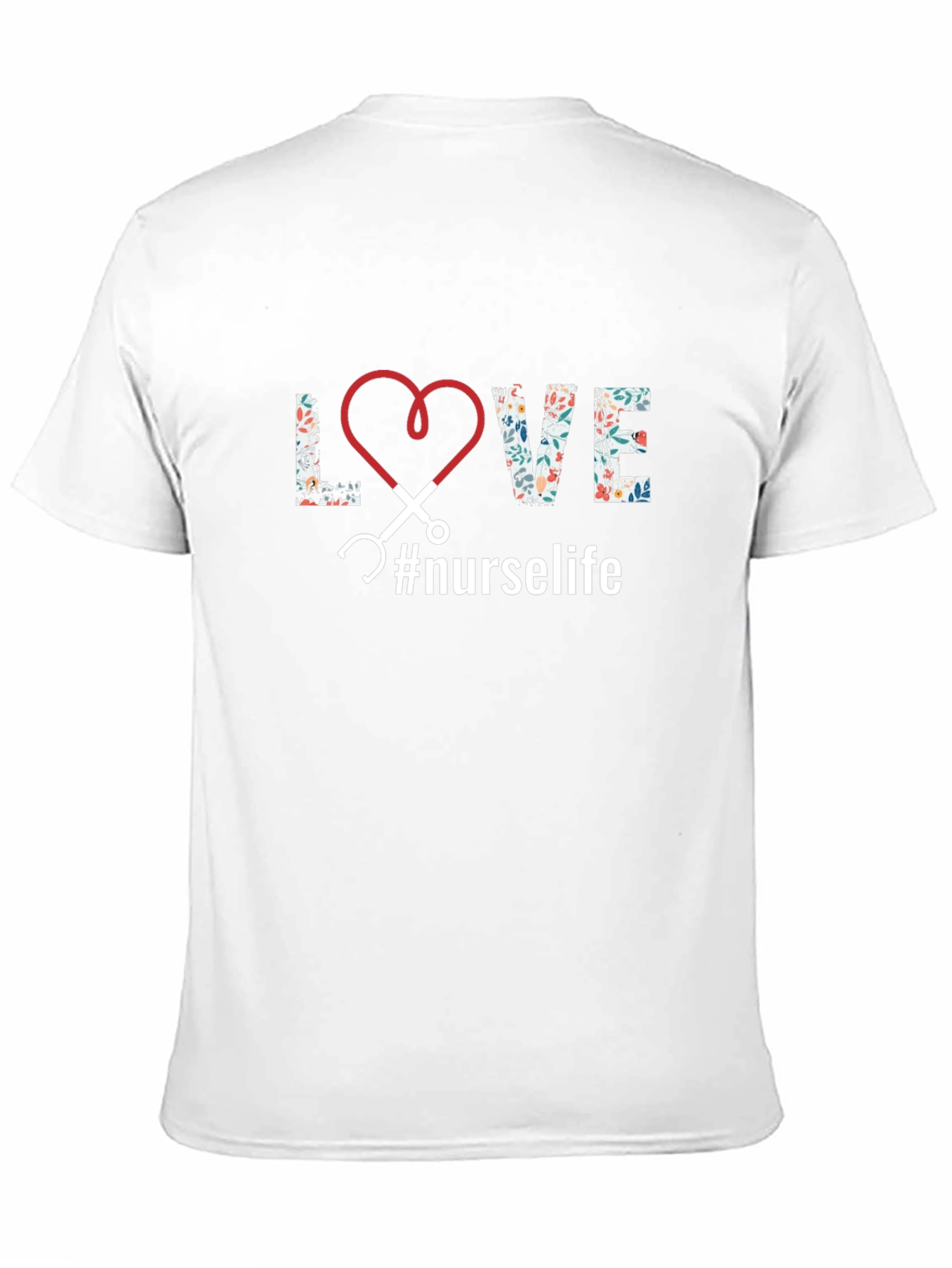 Nurse Life T-Shirt - Heart Stethoscope Design