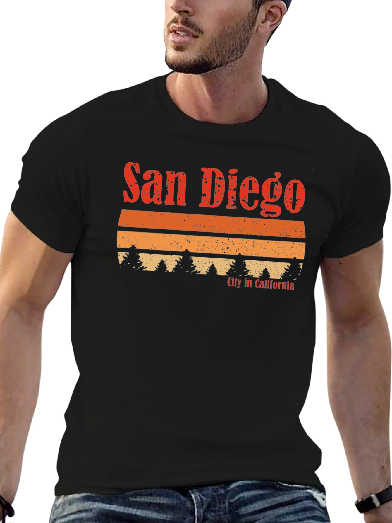 San Diego California Retro Graphic T-Shirt
