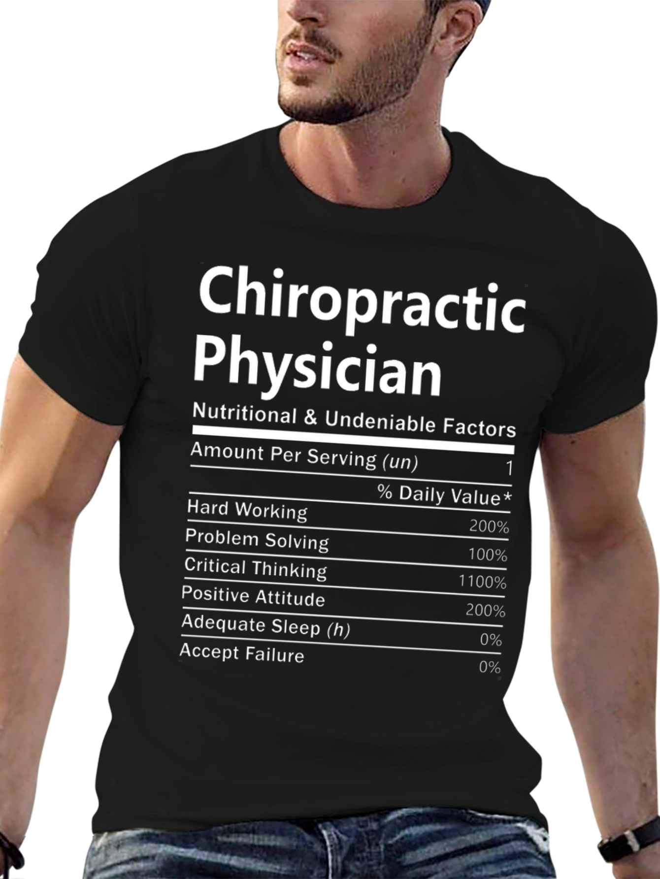Chiropractic Physician Nutrition Facts T-Shirt
