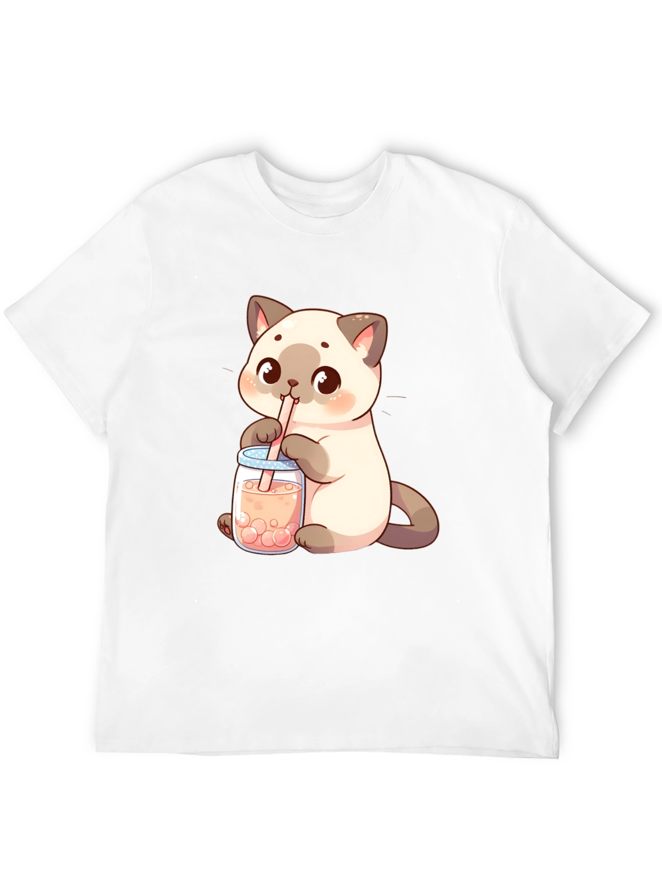Cute Cat Boba Tea T-Shirt