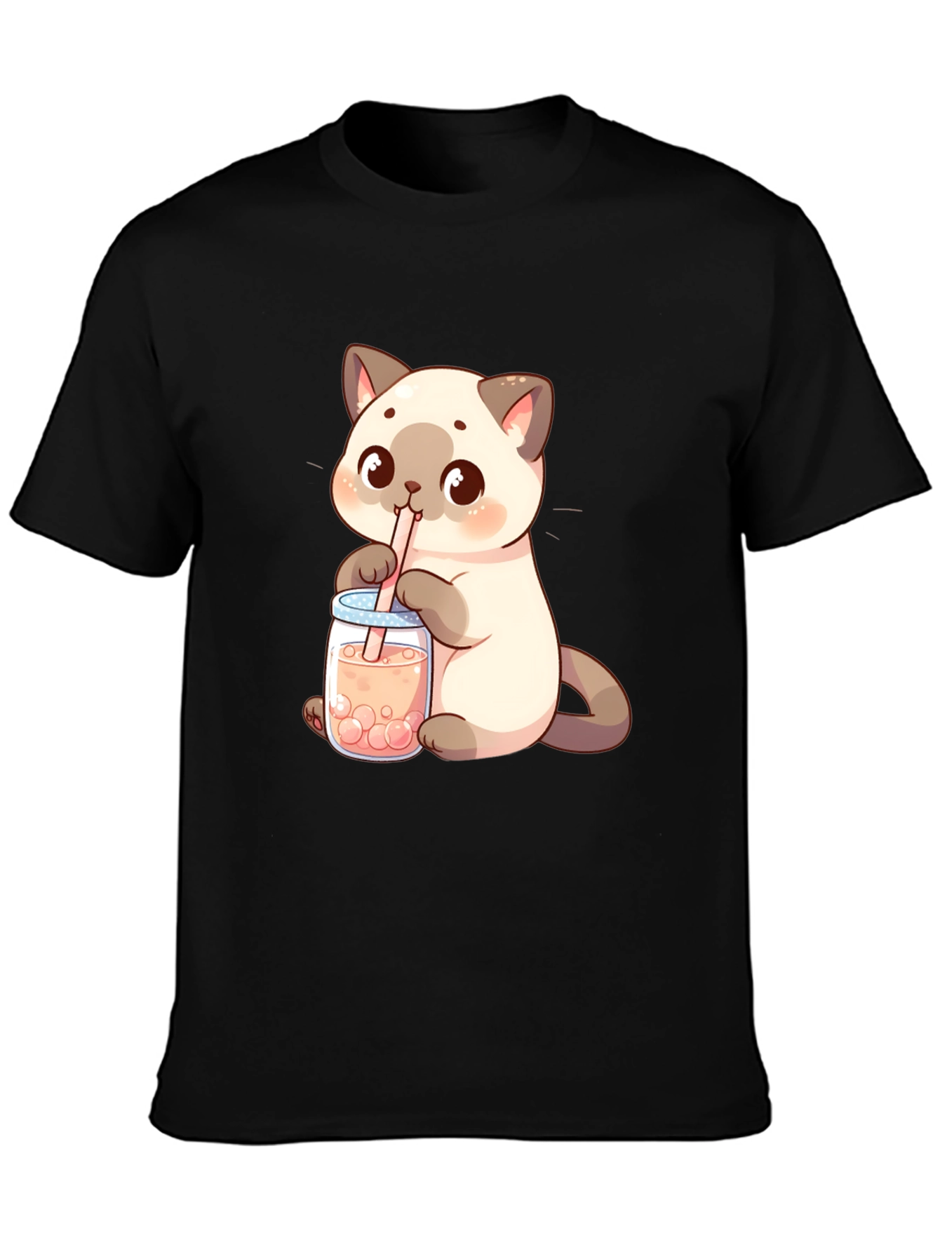 Cute Cat Boba Tea T-Shirt