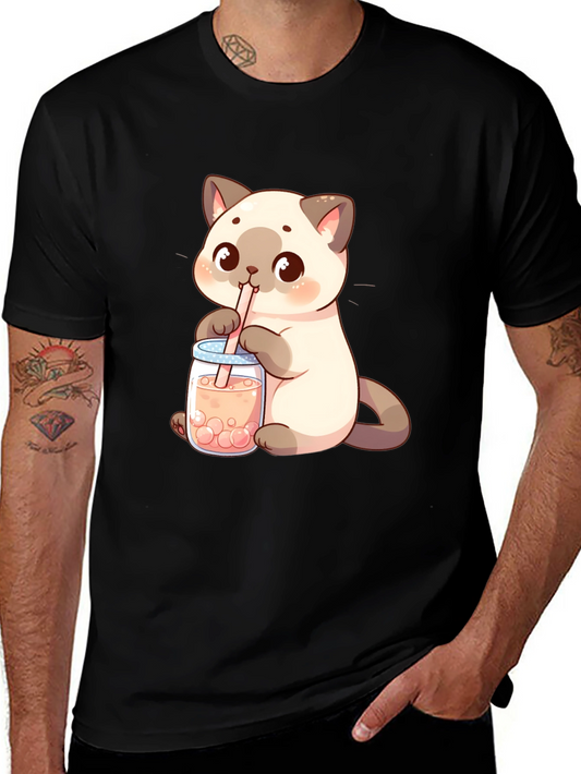 Cute Cat Boba Tea T-Shirt