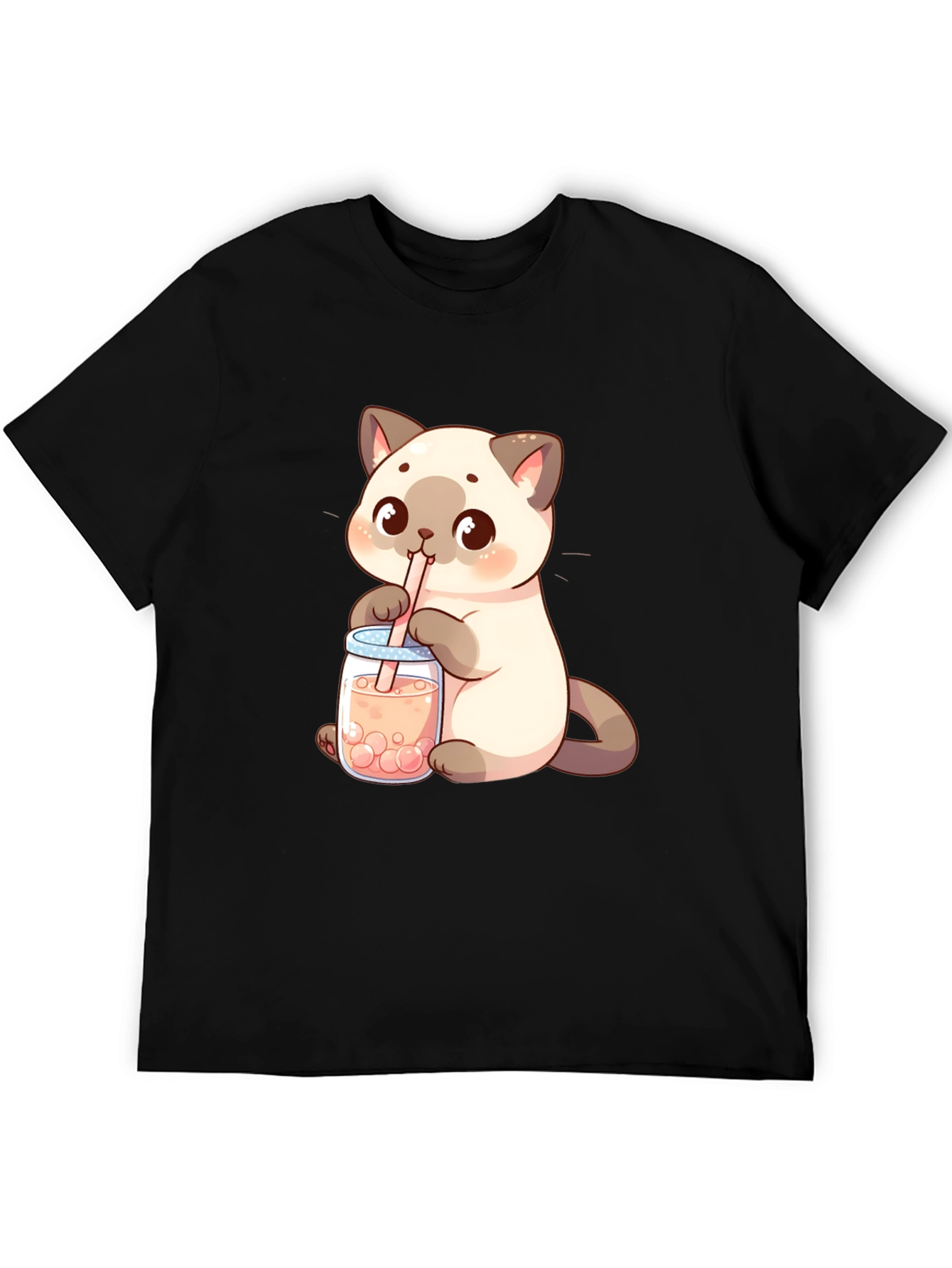 Cute Cat Boba Tea T-Shirt