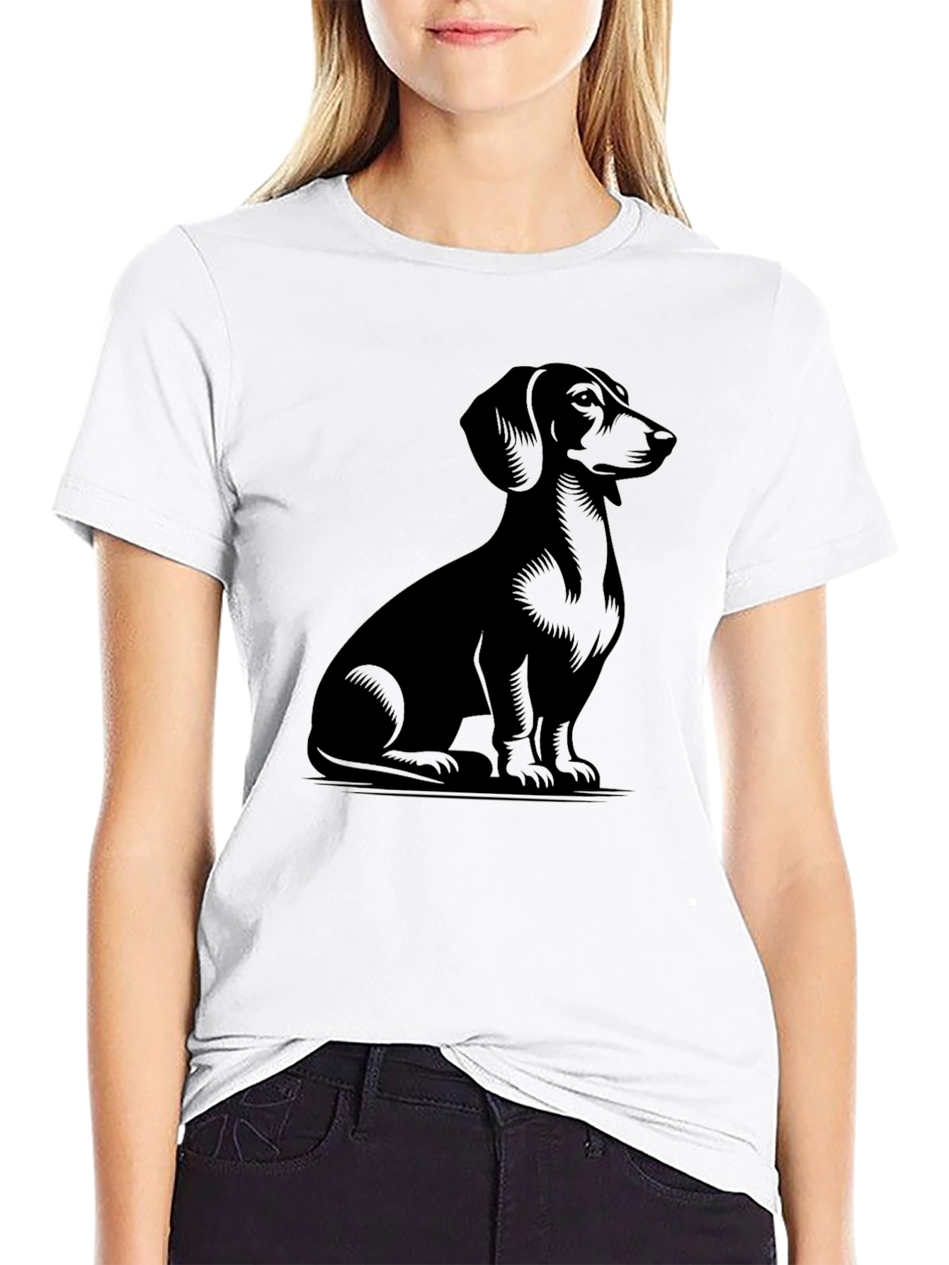 Minimalist Dachshund T-Shirt – Simple Dog Lover Graphic Tee