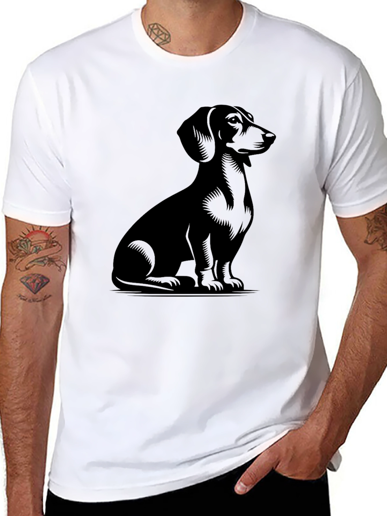 Minimalist Dachshund T-Shirt – Simple Dog Lover Graphic Tee
