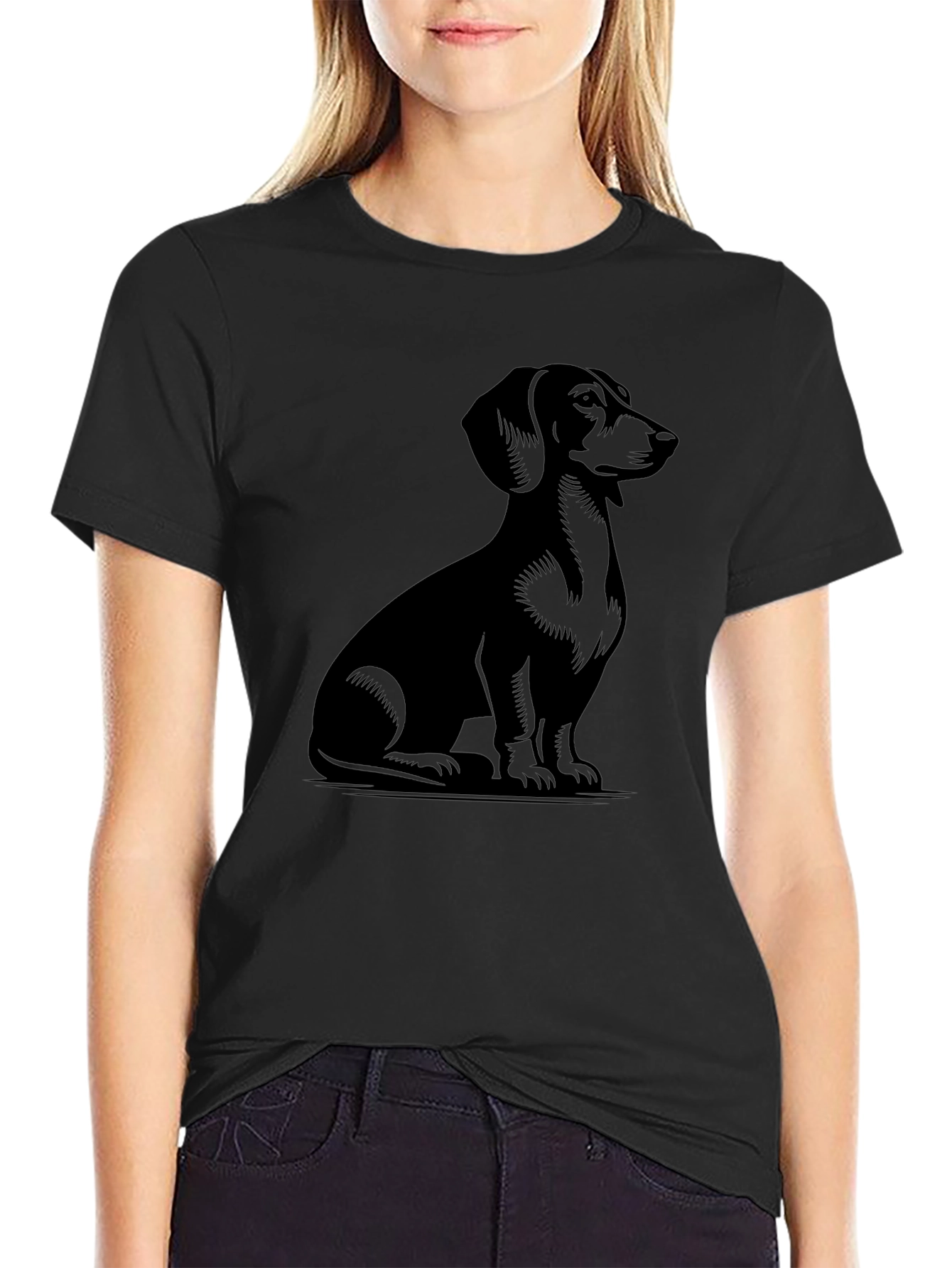 Minimalist Dachshund T-Shirt – Simple Dog Lover Graphic Tee