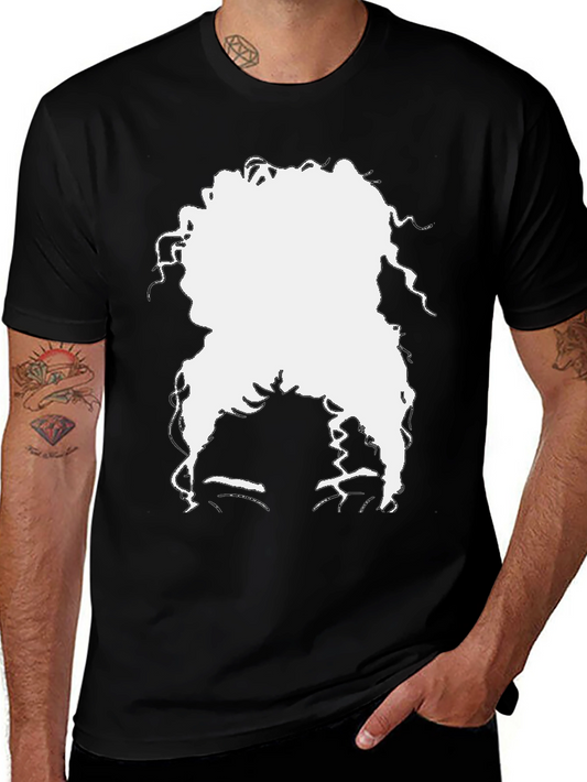 Silhouette Afro T-Shirt - Black Casual Tee