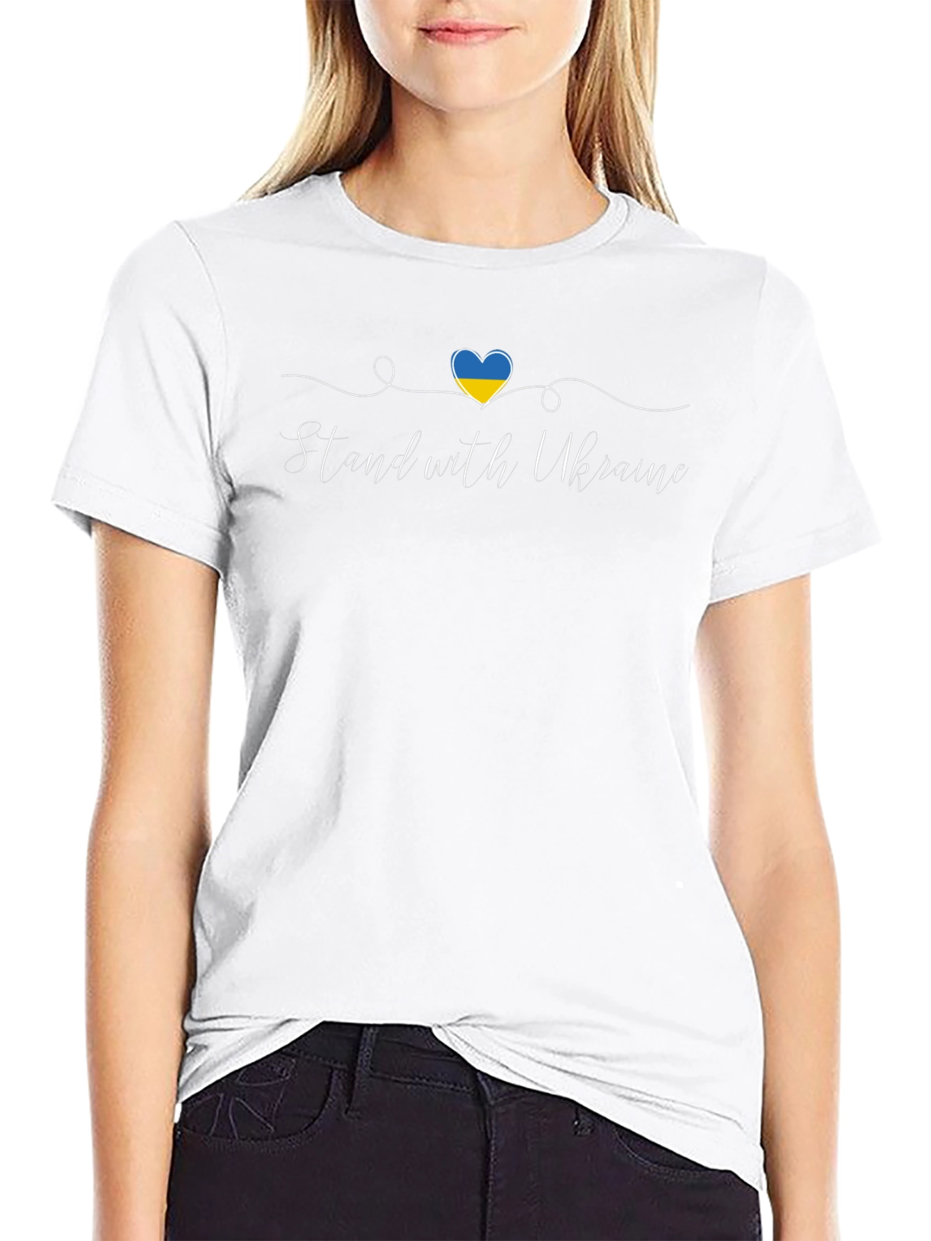Stand with Ukraine Graphic Tee - Black