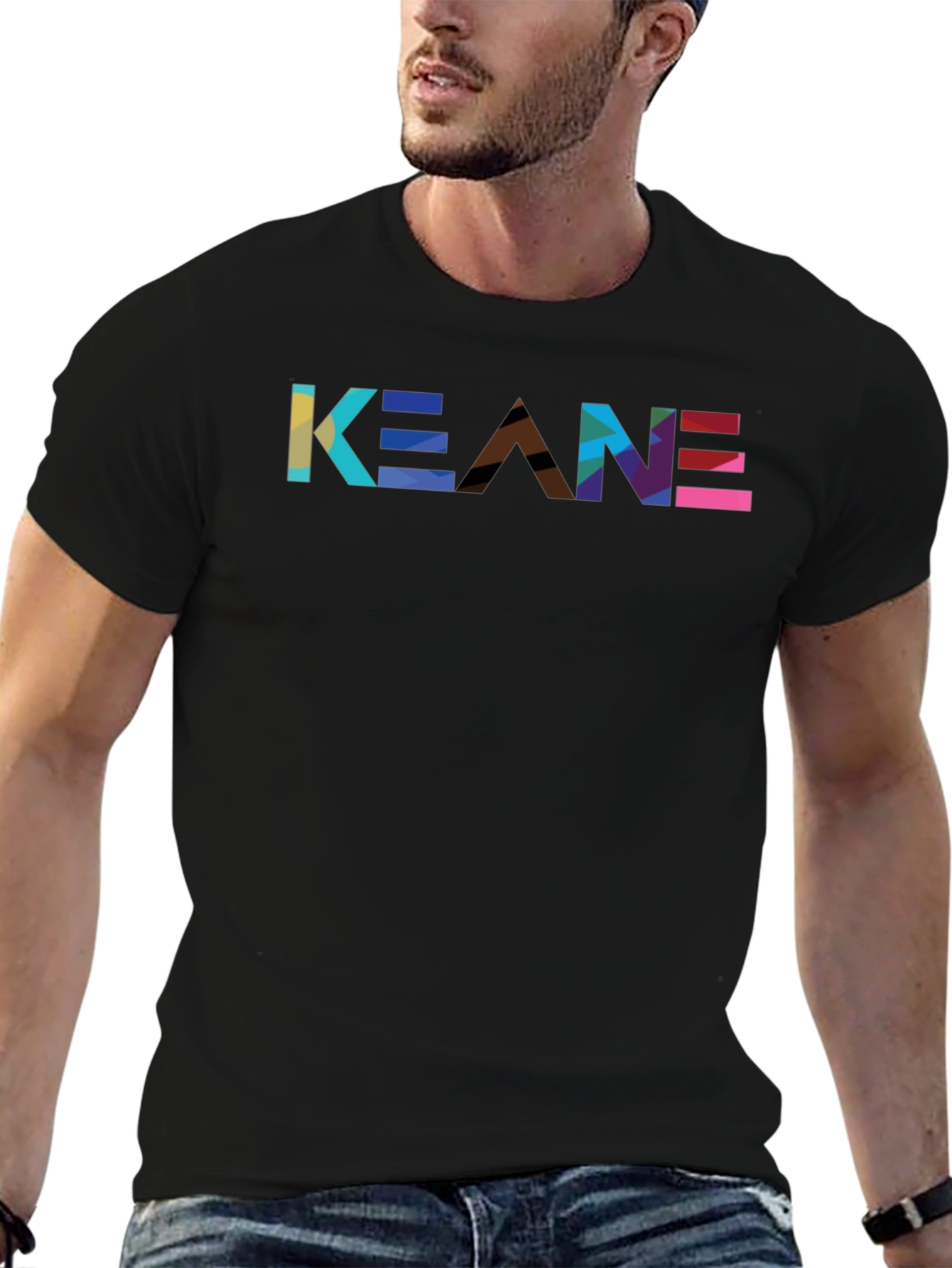 Keane Band Geometric Logo Black T-Shirt