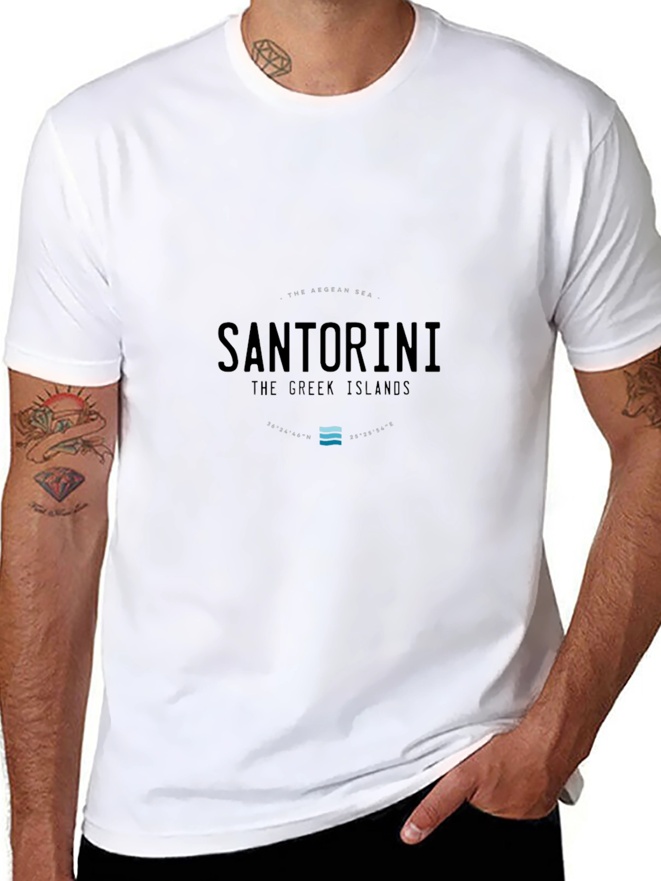 Santorini Greece Graphic T-Shirt