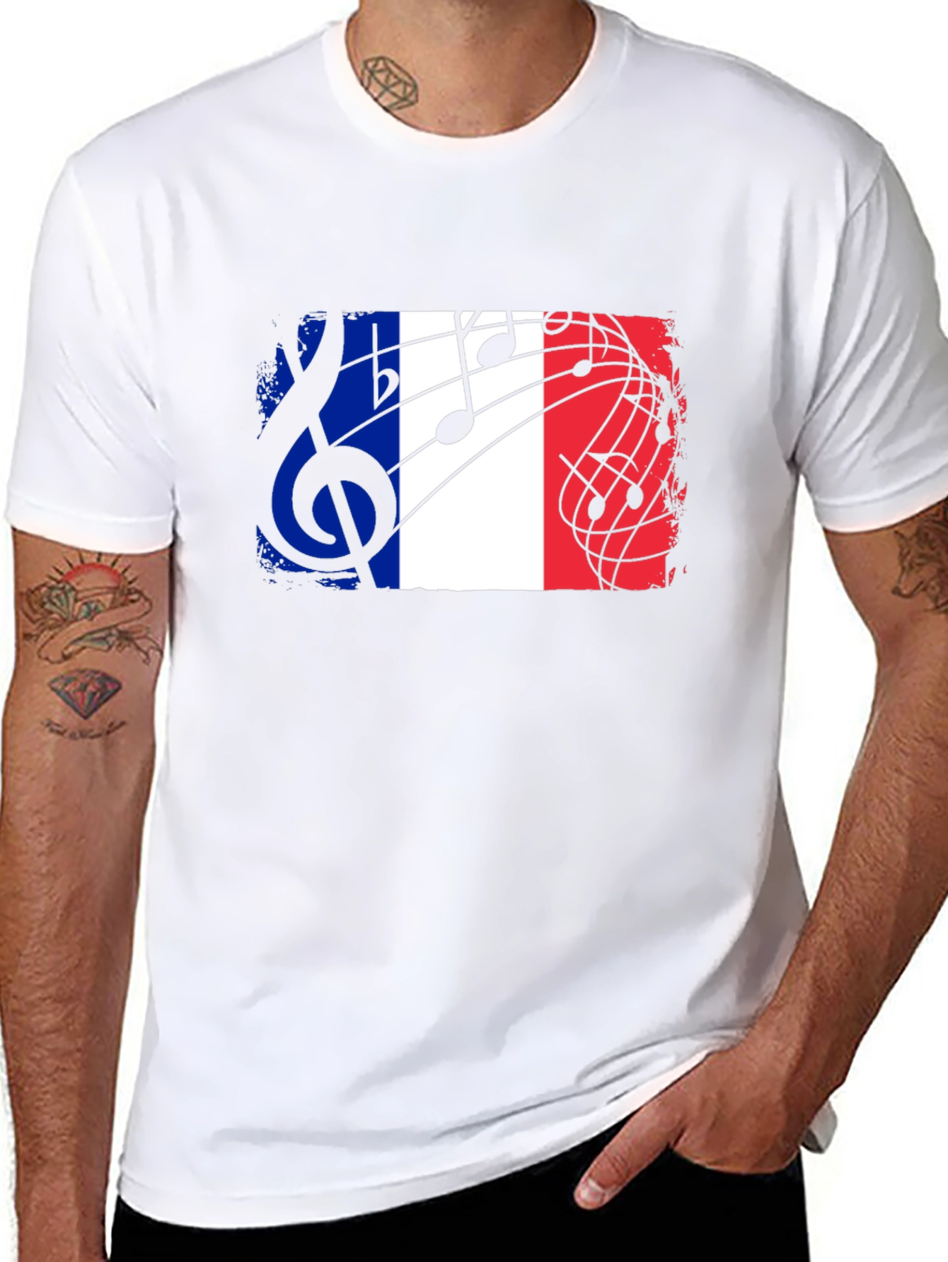 France Flag Music T-Shirt