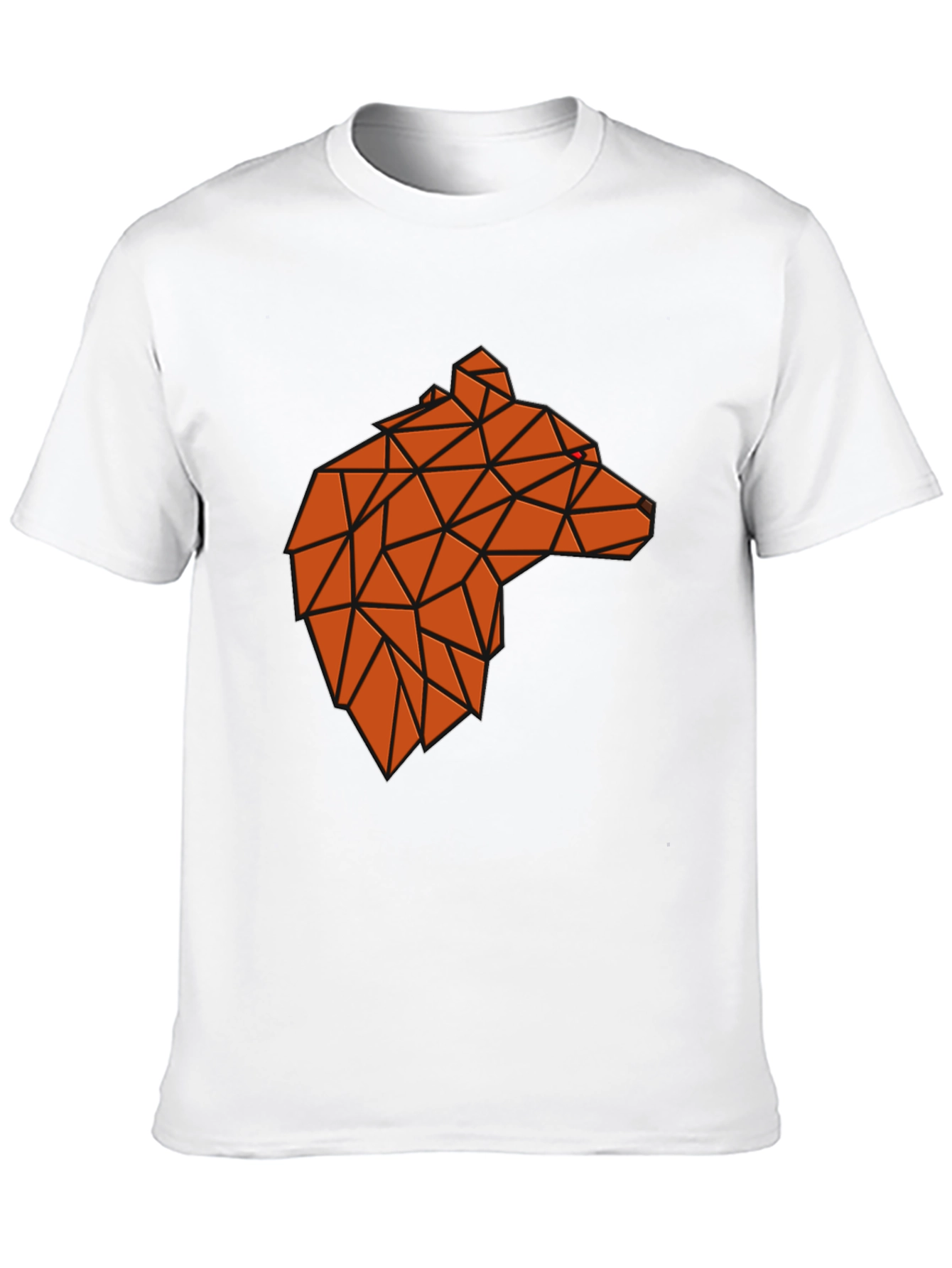 Geometric Bear Graphic Tee - Modern Animal Design
