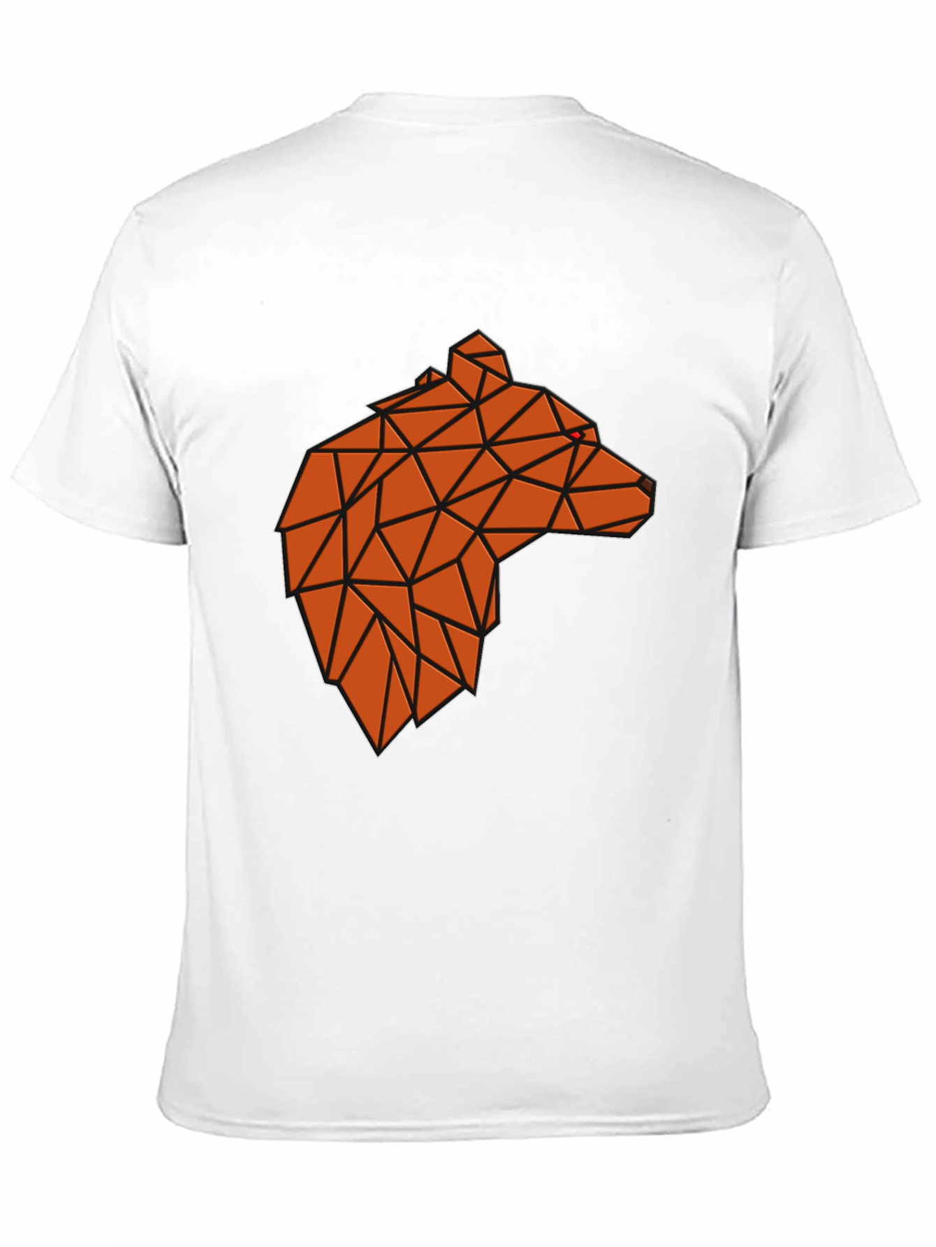 Geometric Bear Graphic Tee - Modern Animal Design
