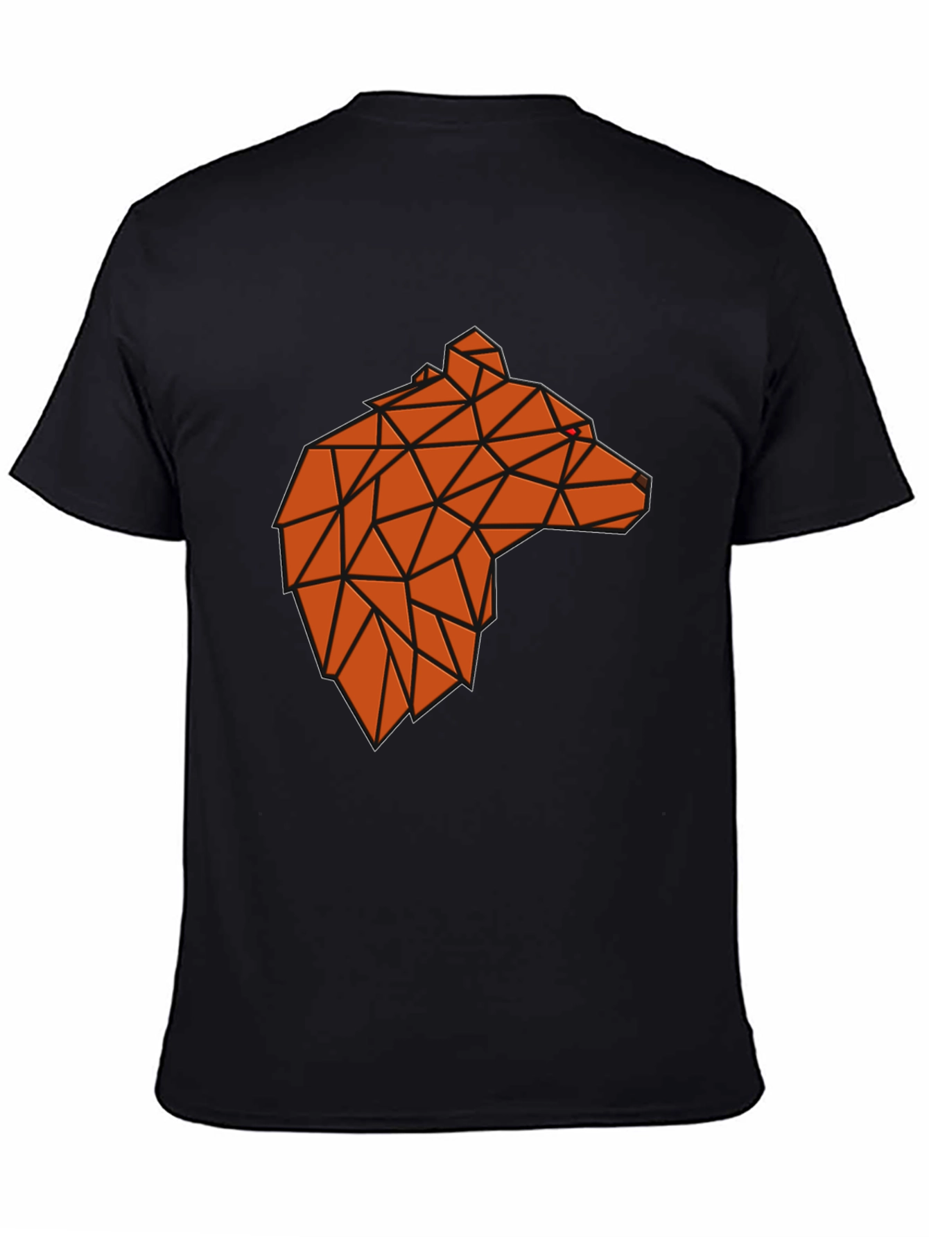 Geometric Bear Graphic Tee - Modern Animal Design