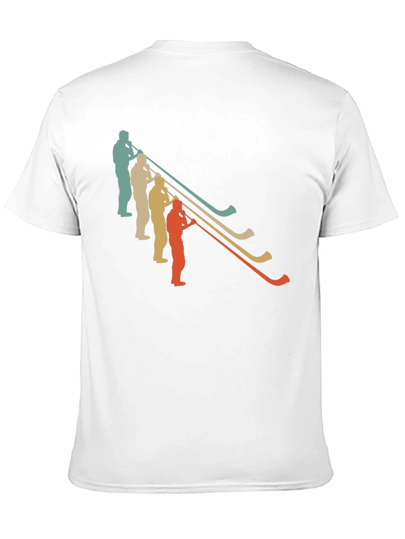 Retro Alphorn Players Graphic T-Shirt