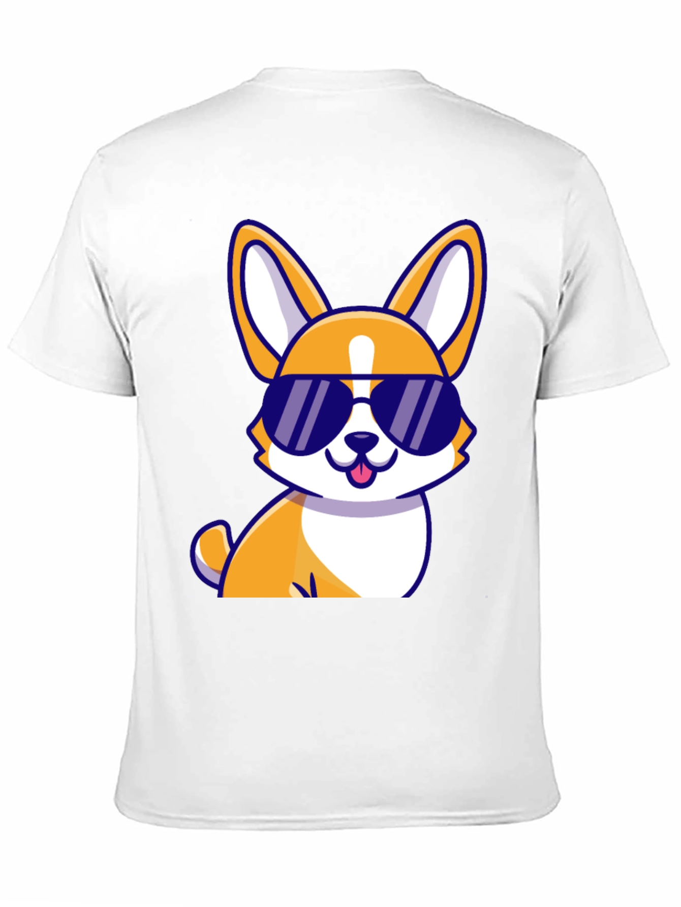Cool Corgi Sunglasses Black T-Shirt