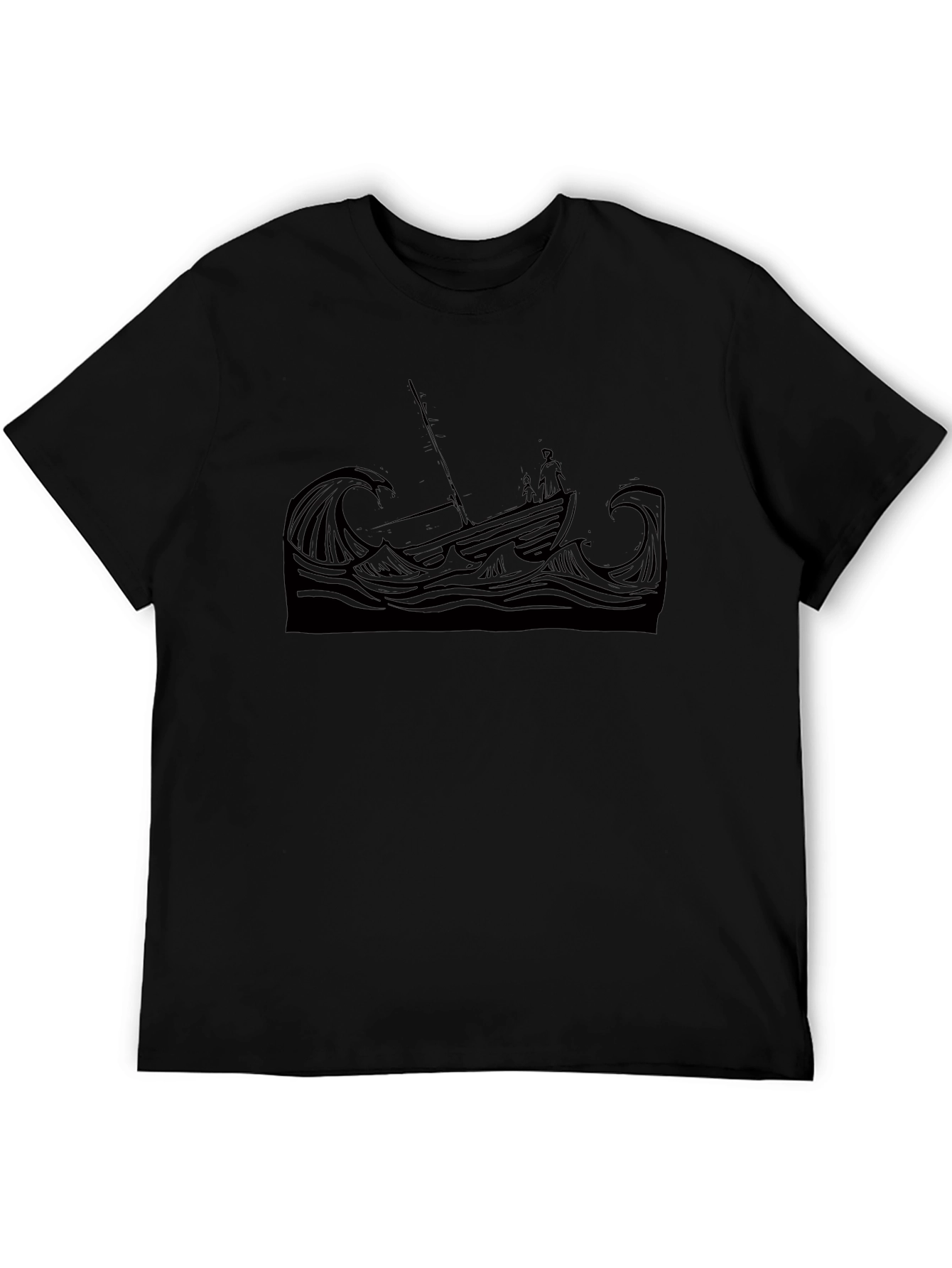Stormy Seas Graphic Tee - Black