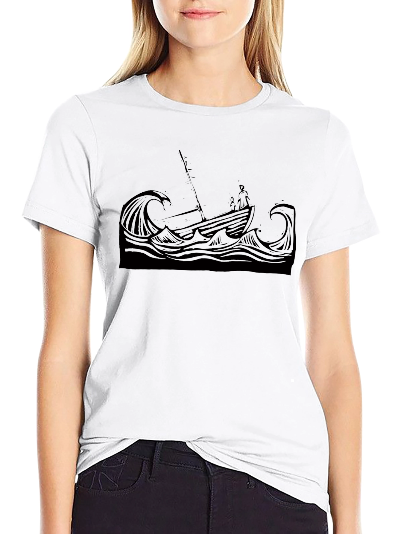 Stormy Seas Graphic Tee - Black